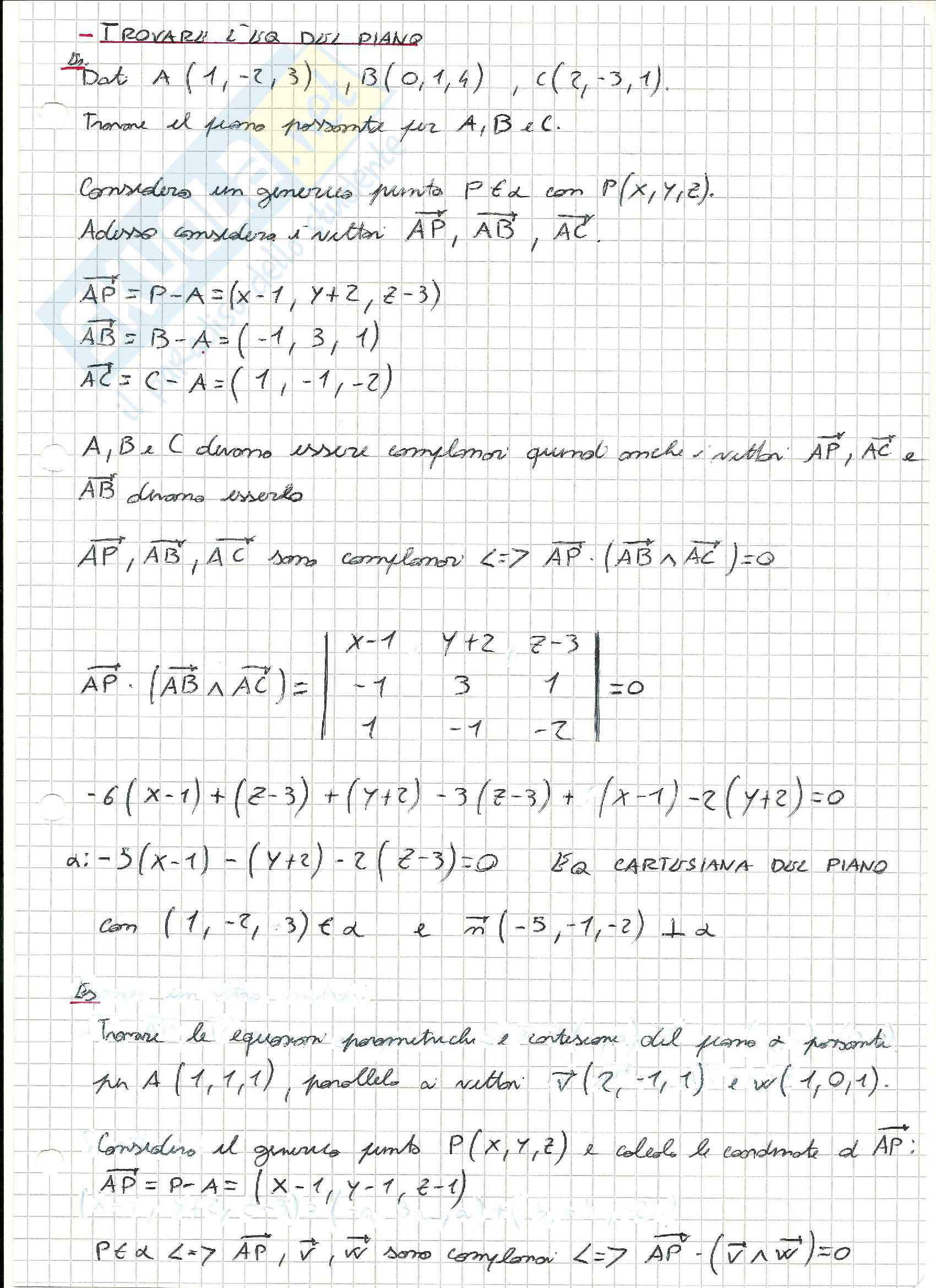 Esercizi svolti di Geometria lineare e analitica Pag. 2