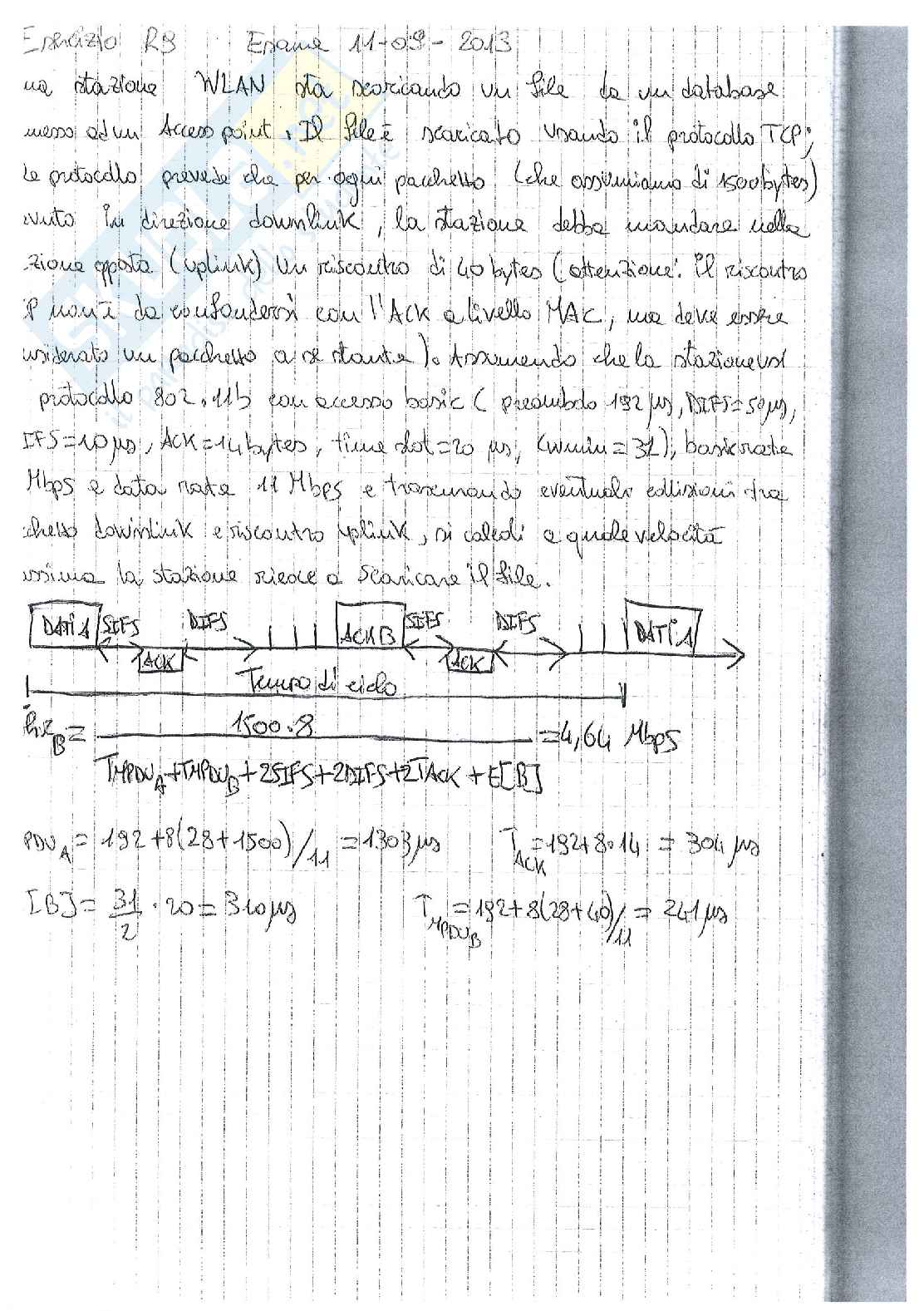 Esercizi Reti - Fondamenti di telecomunicazioni Pag. 6