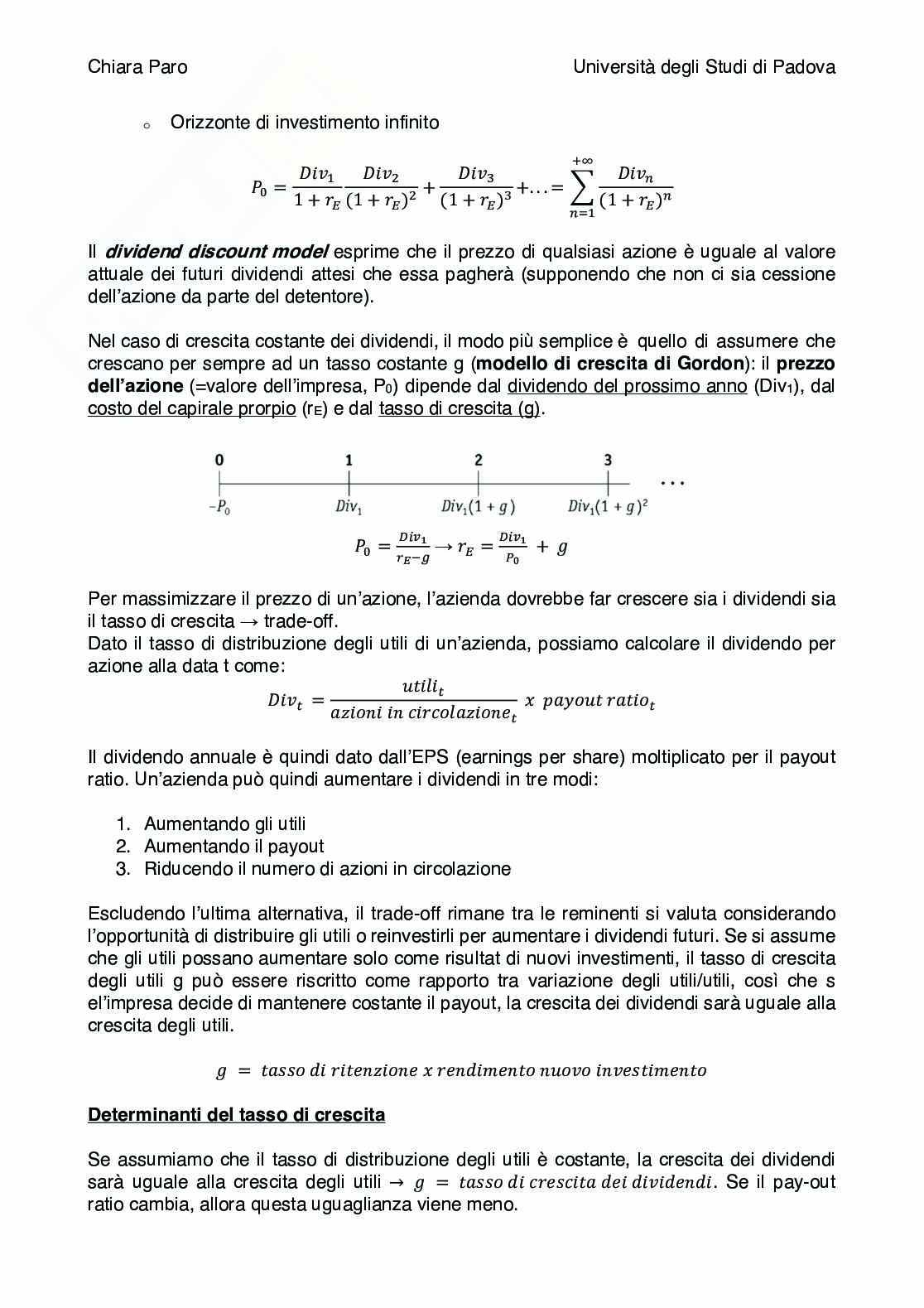 Teoria della Finanza e Finanza Aziendale Pag. 36