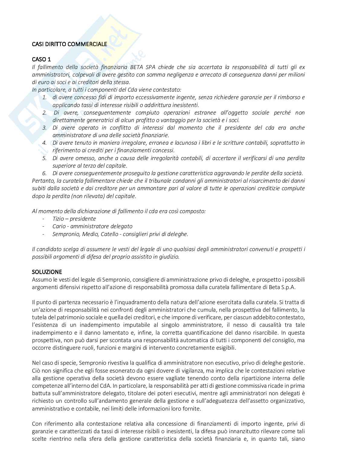 Casi esame Diritto commerciale avanzato Pag. 2