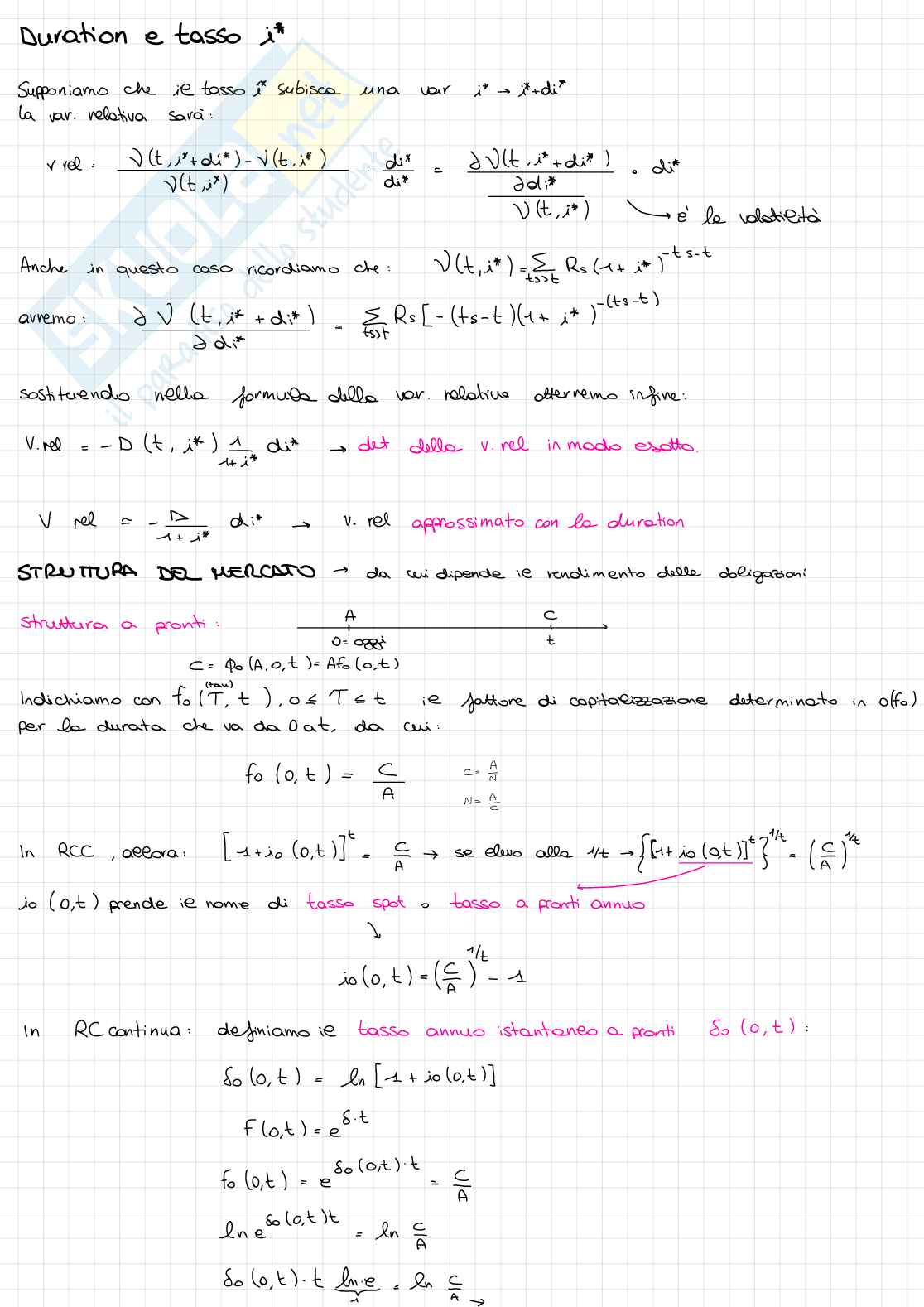 Matematica finanziaria (dalle leggi di attualizzazione alla matematica attuariale ) Pag. 76