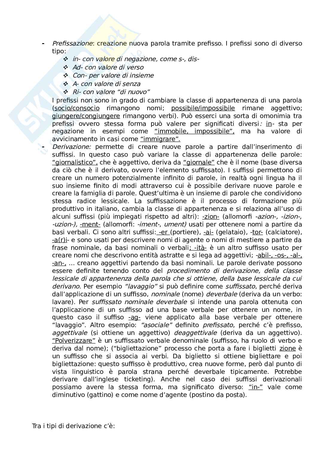 Linguistica descrittiva e storica Pag. 21