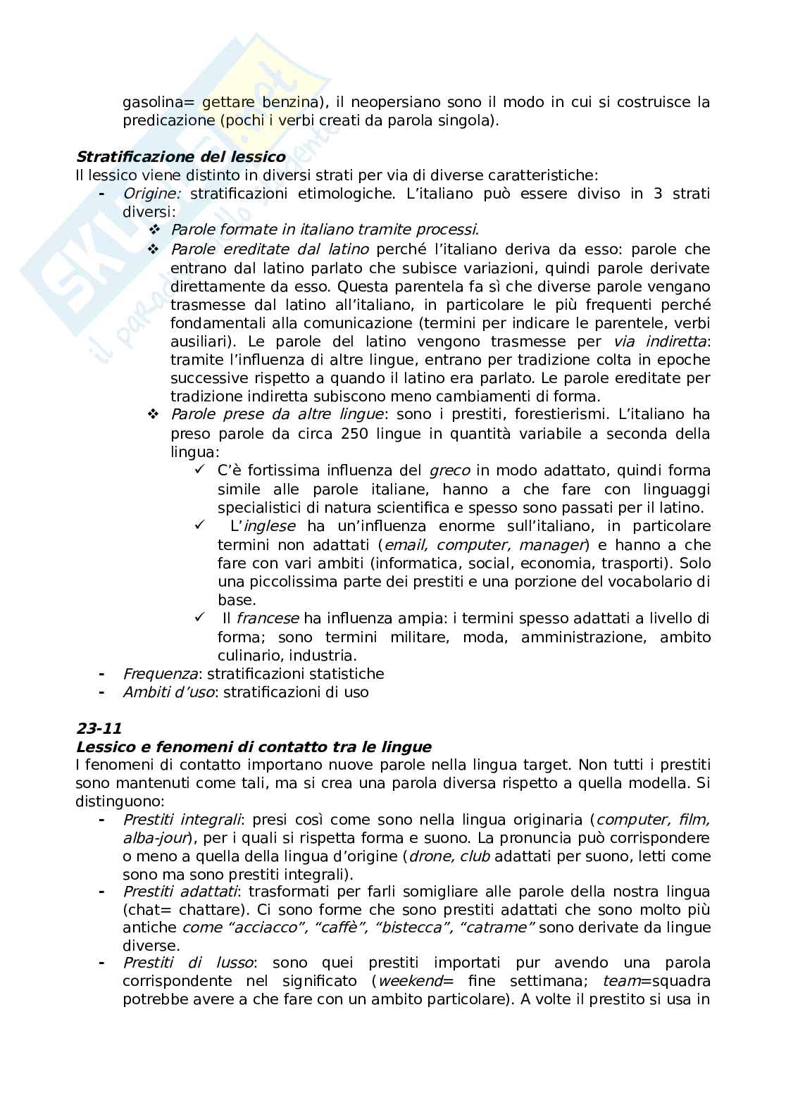 Linguistica descrittiva e storica Pag. 26