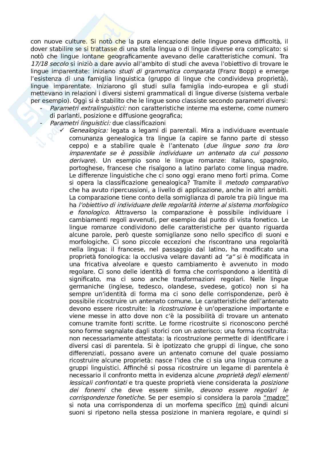 Linguistica descrittiva e storica Pag. 56