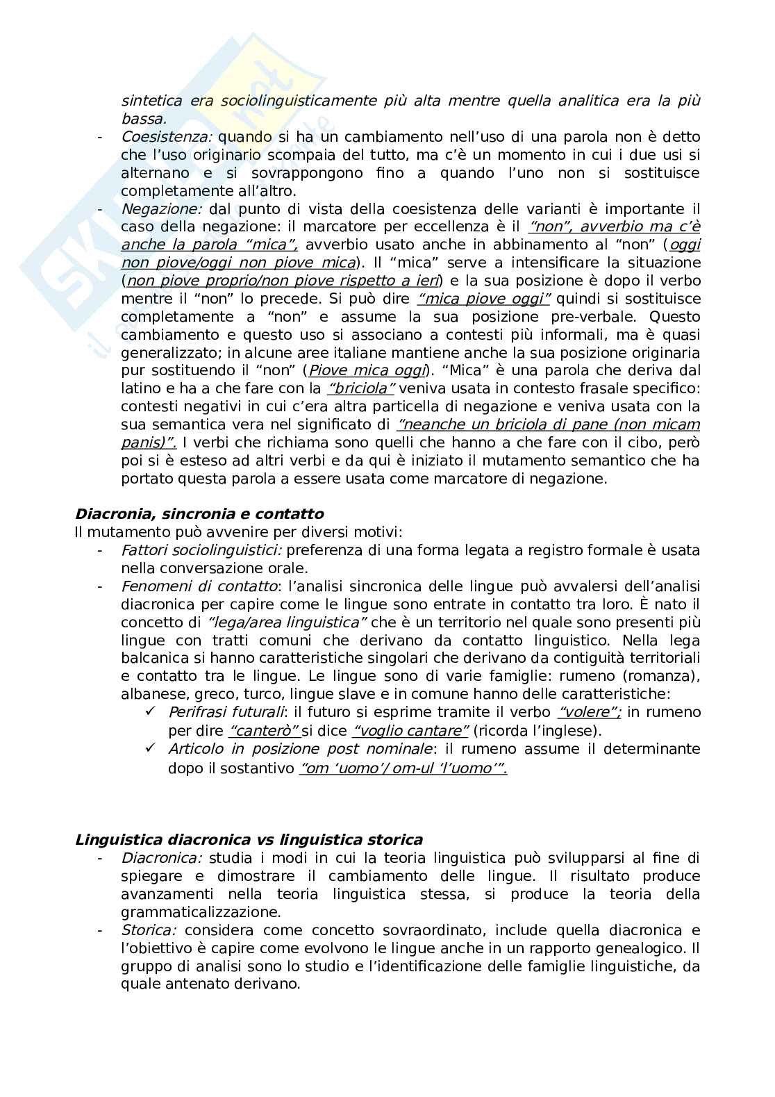 Linguistica descrittiva e storica Pag. 66