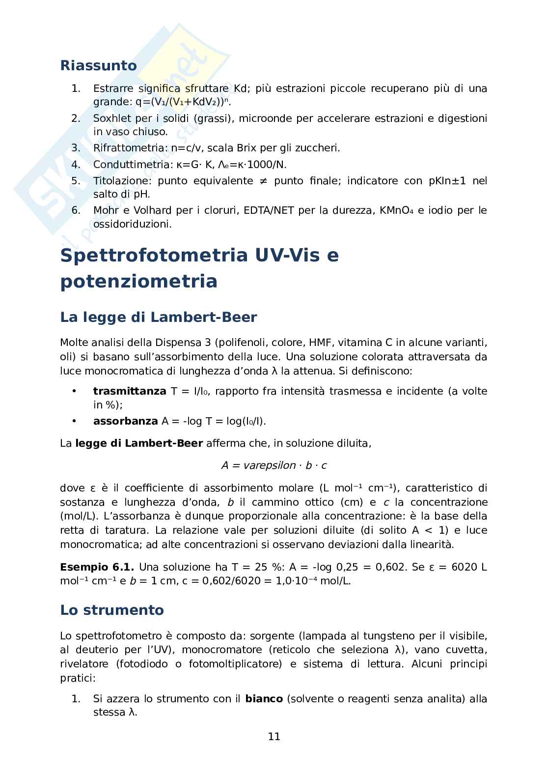 Appunti Analisi chimica degli alimenti Pag. 11