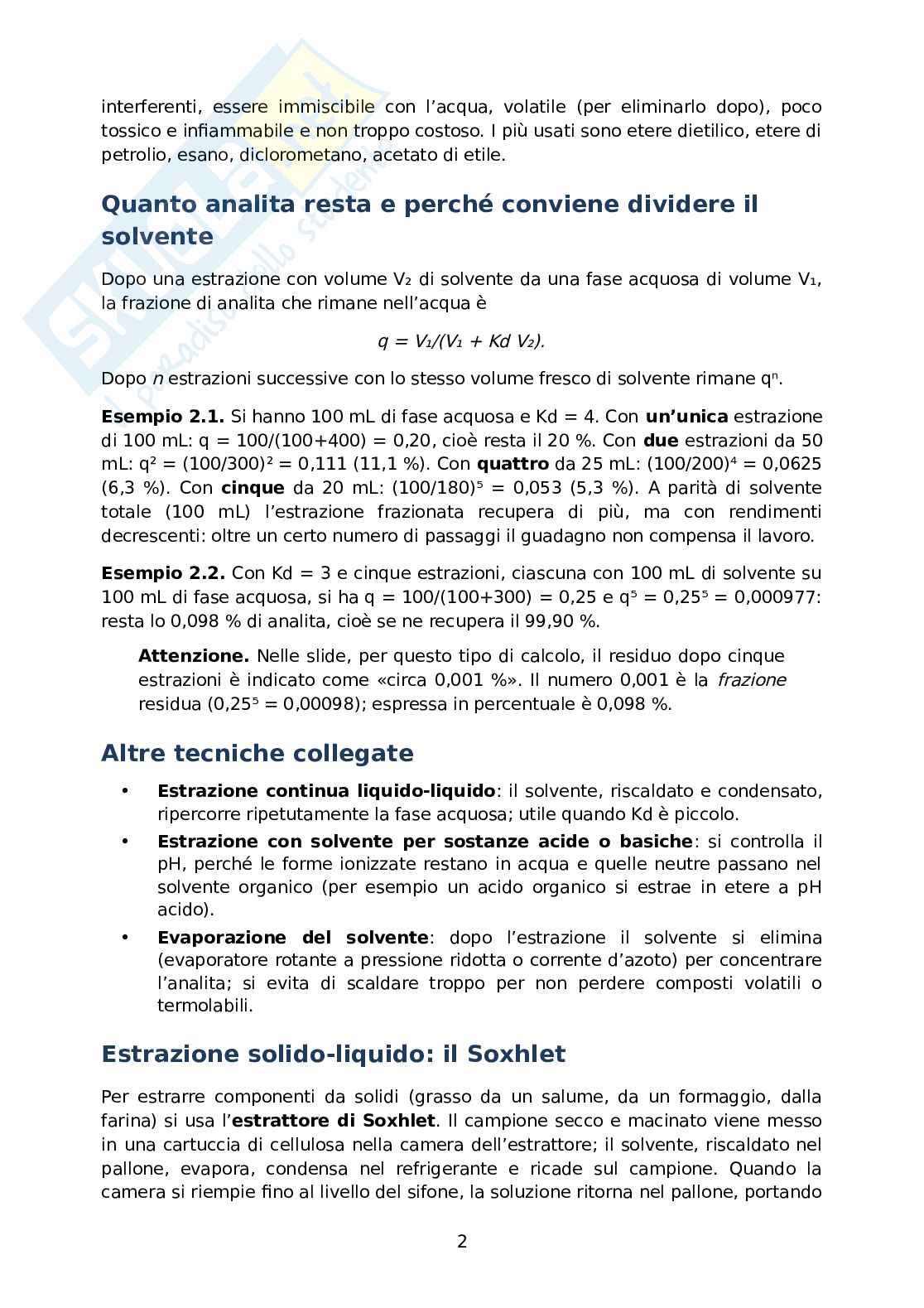 Appunti Analisi chimica degli alimenti Pag. 2
