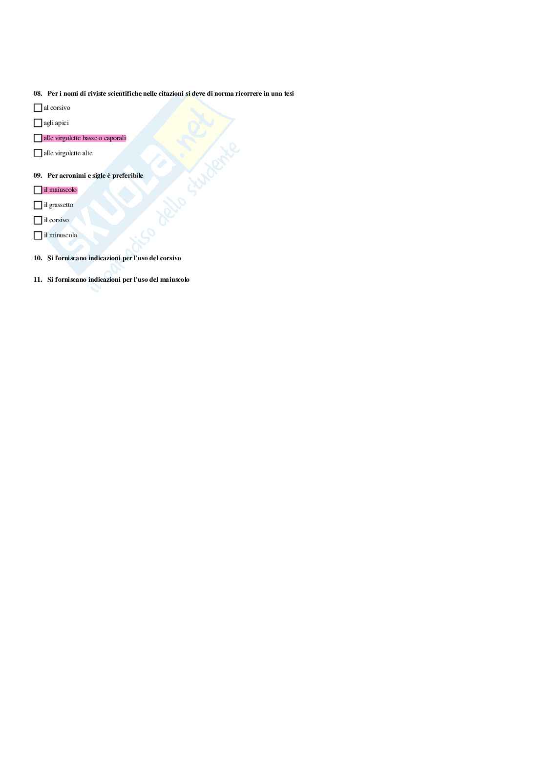 Paniere Laboratorio di scrittura - Risposte multiple - aggiornato (2026) Pag. 16