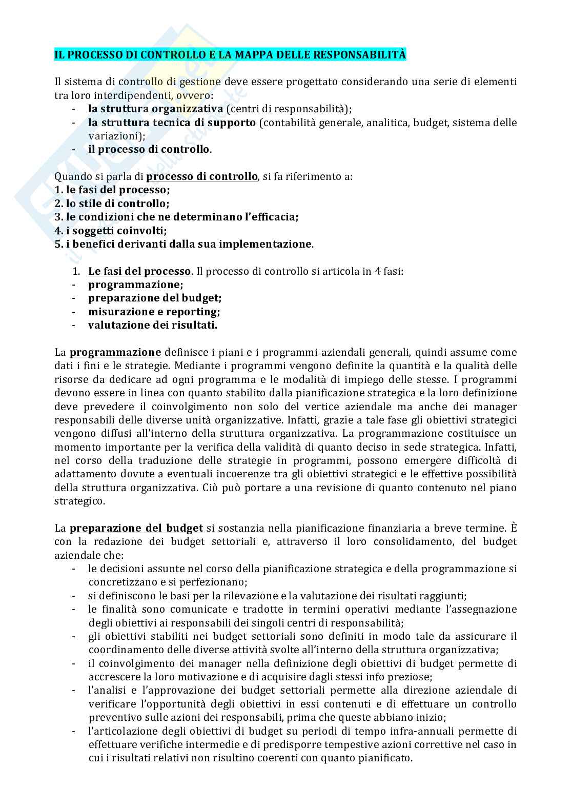 Controllo di gestione Pag. 1