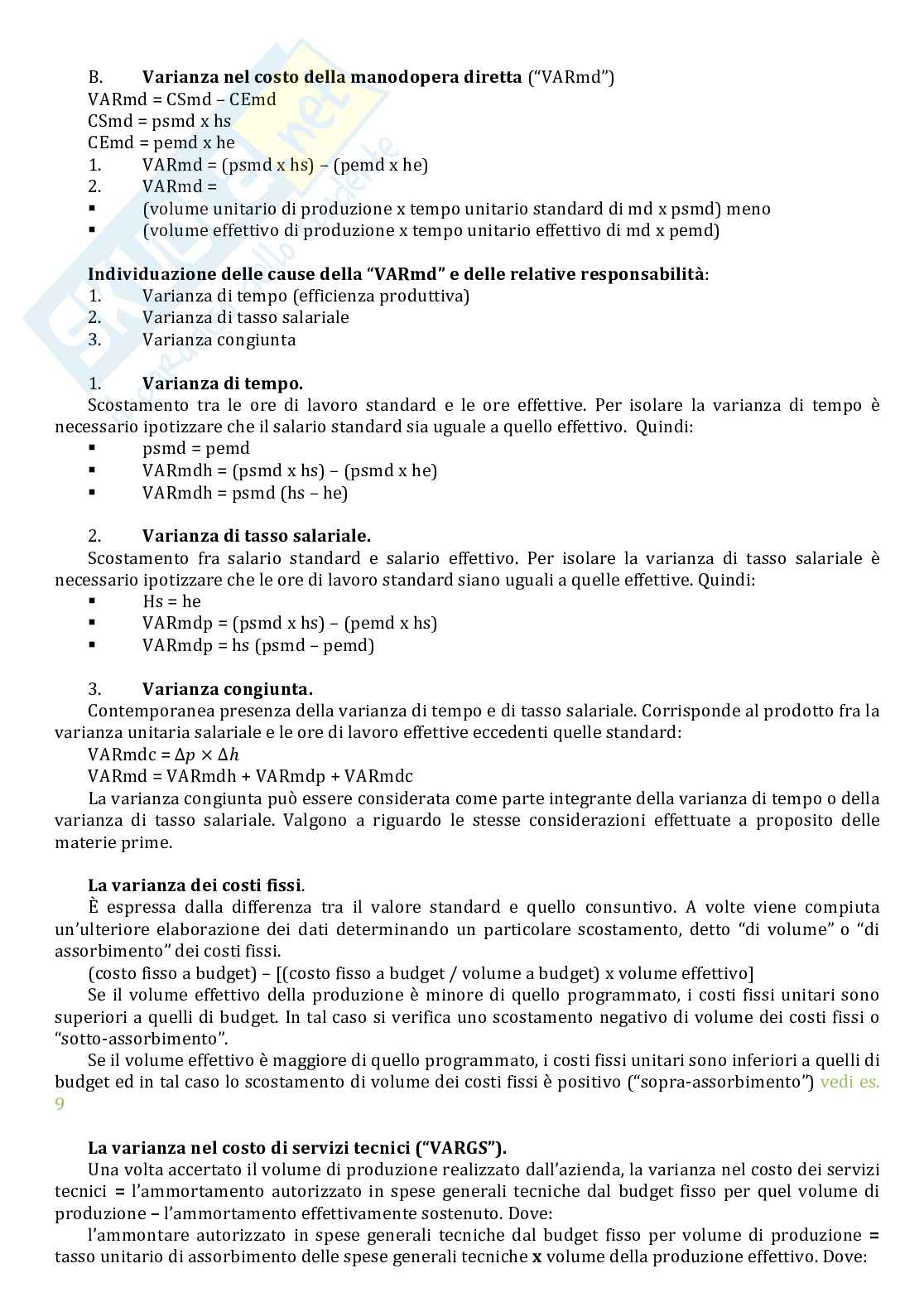 Controllo di gestione Pag. 21