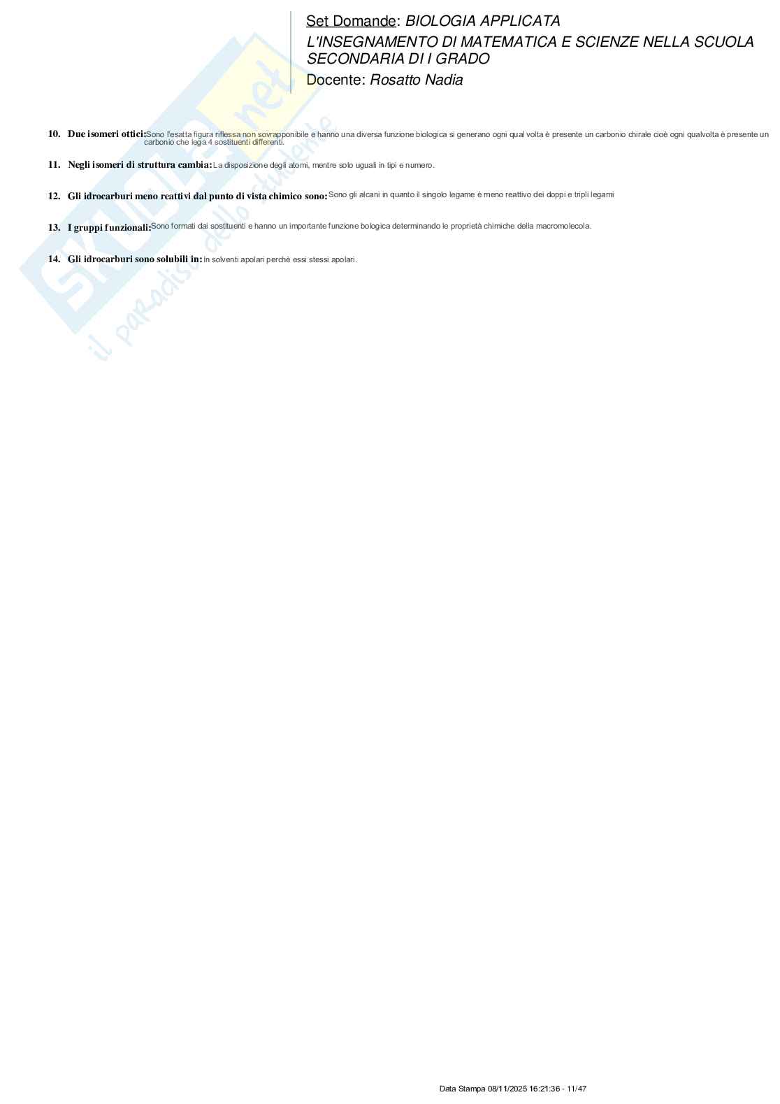 Paniere nuovo (2025) di Biologia applicata Pag. 11