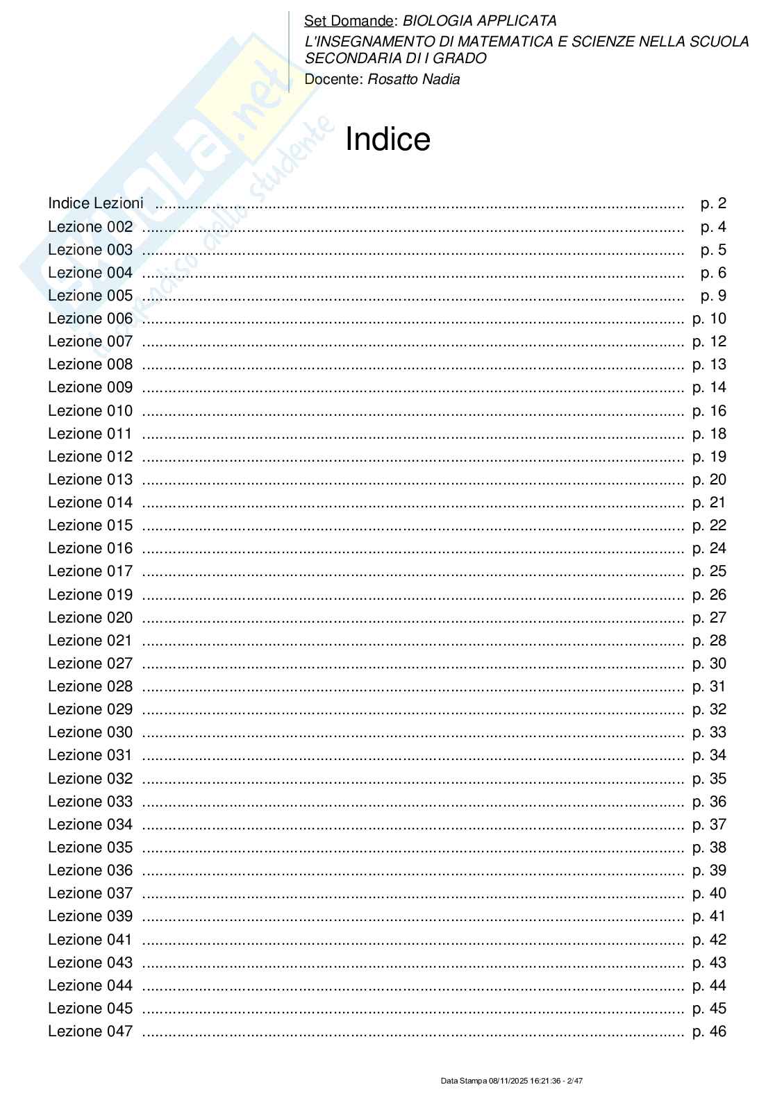 Paniere nuovo (2025) di Biologia applicata Pag. 2