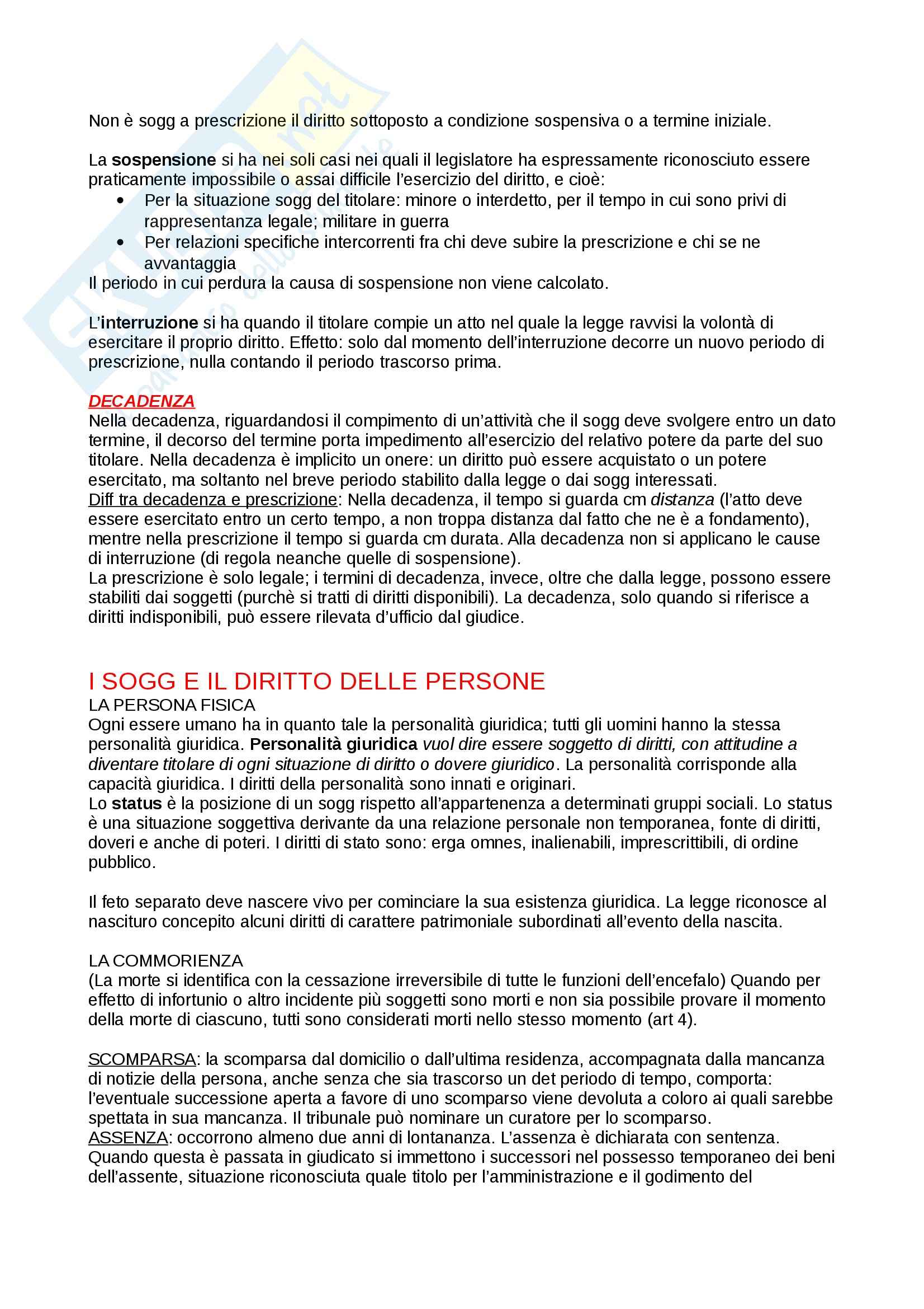 Riassunto esame diritto, prof. Troiano, libro consigliato Diritto privato, Trabucchi Pag. 26