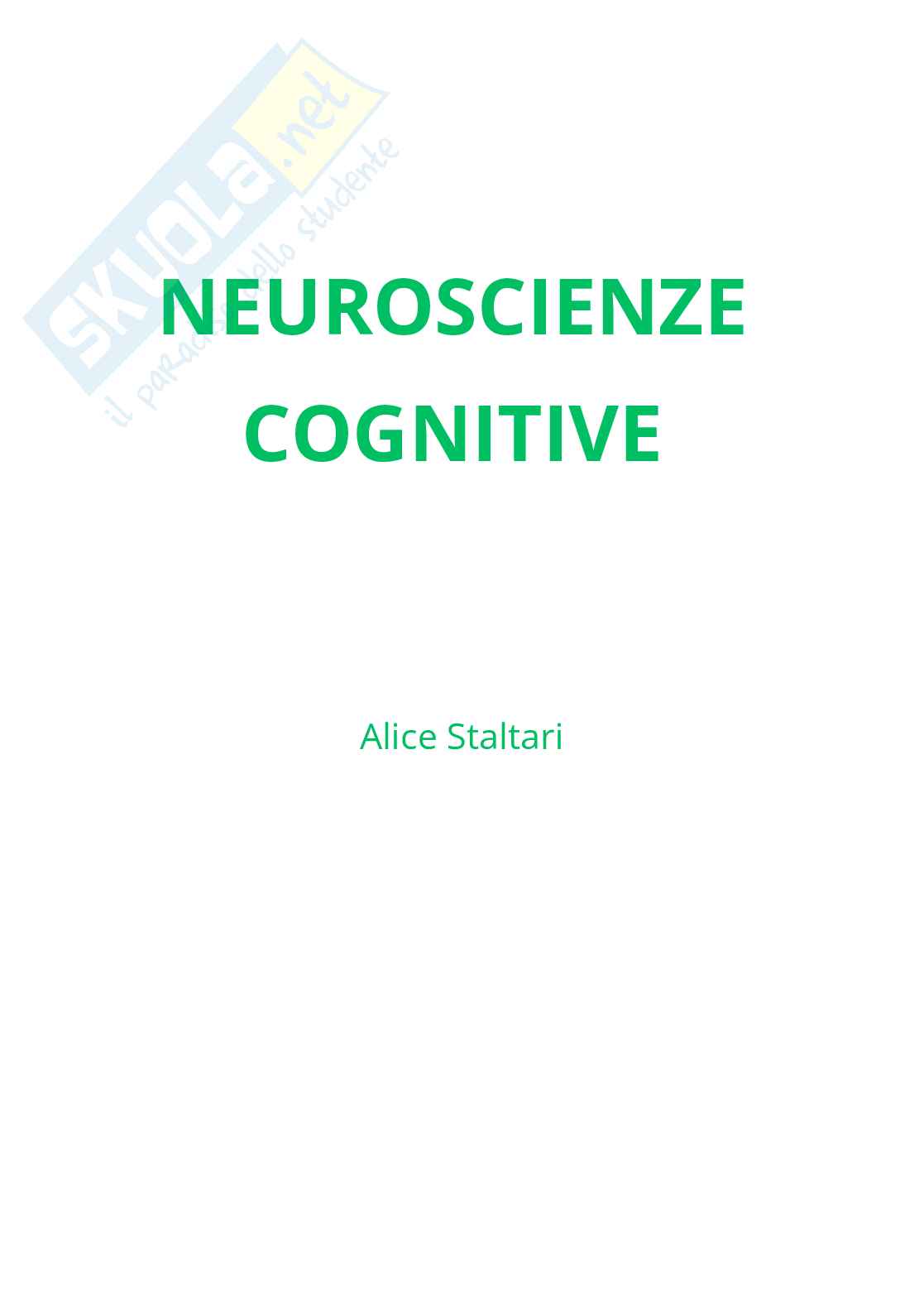 Riassunto esame Psicobiologia, Prof. Fiorio Mirta, libro consigliato Neuroscienze cognitive , Gazzaniga  Pag. 1