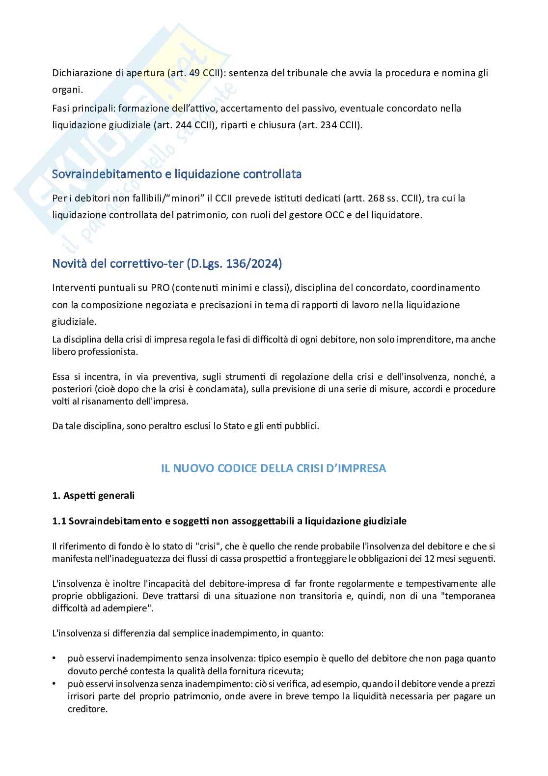 Appunti di Diritto fallimentare Pag. 2