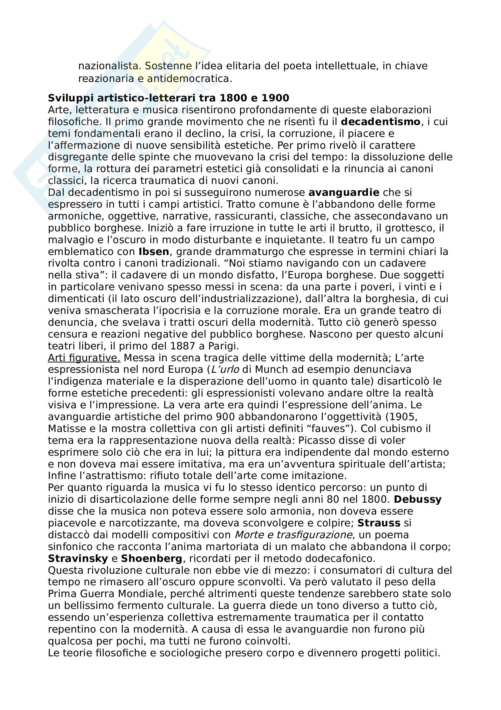 Lezioni Storia della cultura contemporanea (prof. Piazzoni) Pag. 6