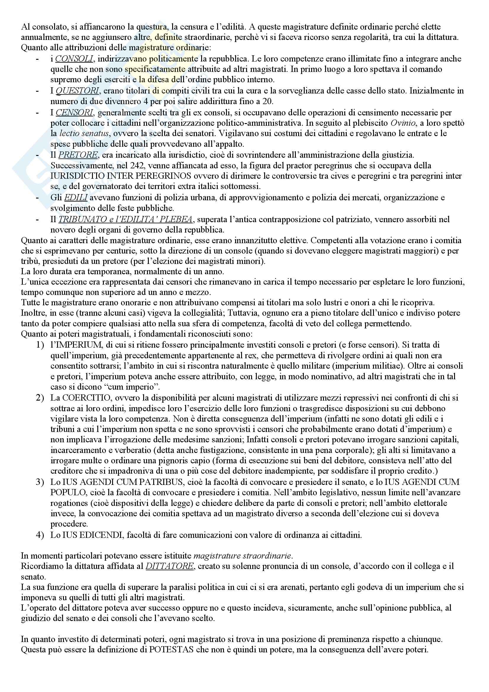 Riassunto esame Diritto Romano, prof. Sanguinetti, libro consigliato Storia del diritto romano, Cerami, Corbino Pag. 6