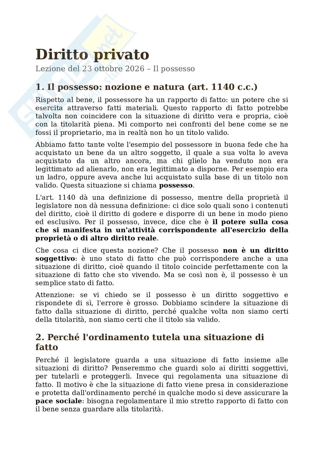 Possesso Pag. 1