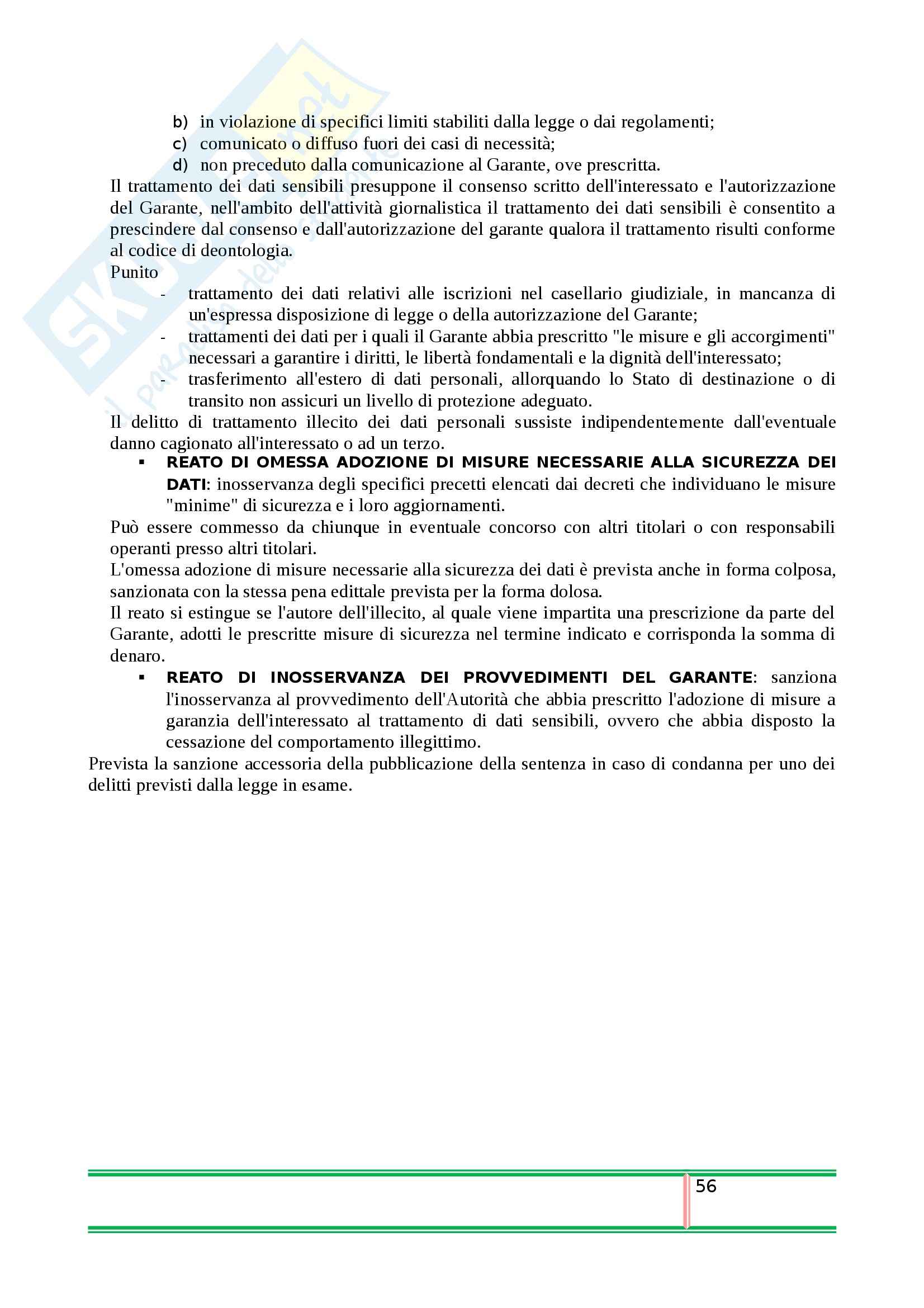 Riassunto esame Diritto Penale, prof. Stortoni, libro consigliato Diritto Penale Lineamenti di Parte Speciale, Canestrari, Cornacchia, Gamberini, Insolera, Manes, Mantovani, Mazzacuva, Sgubbi, Stortoni, Tagliarini Pag. 56