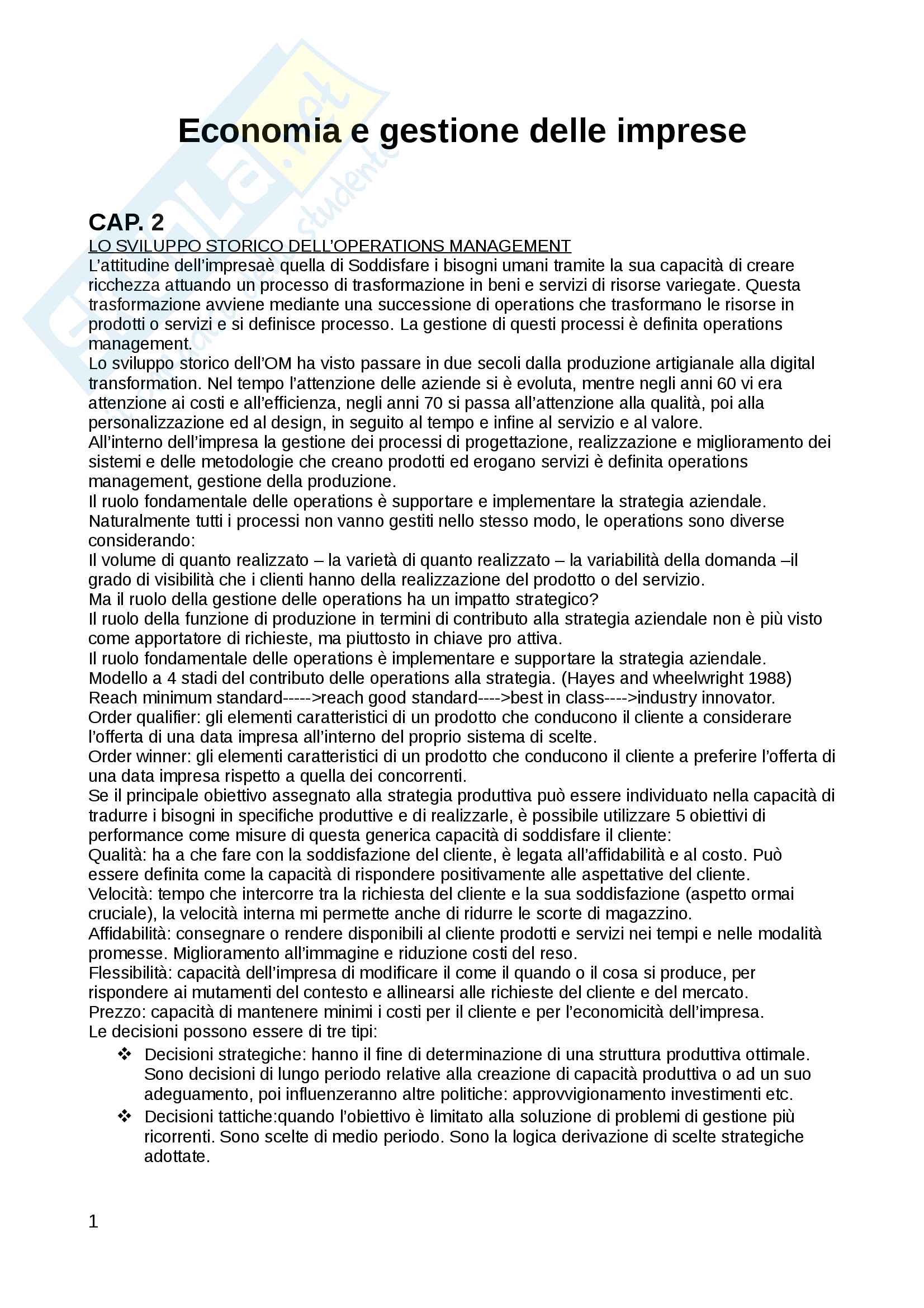 Appunti Economia E Gestione Delle Imprese Pdf