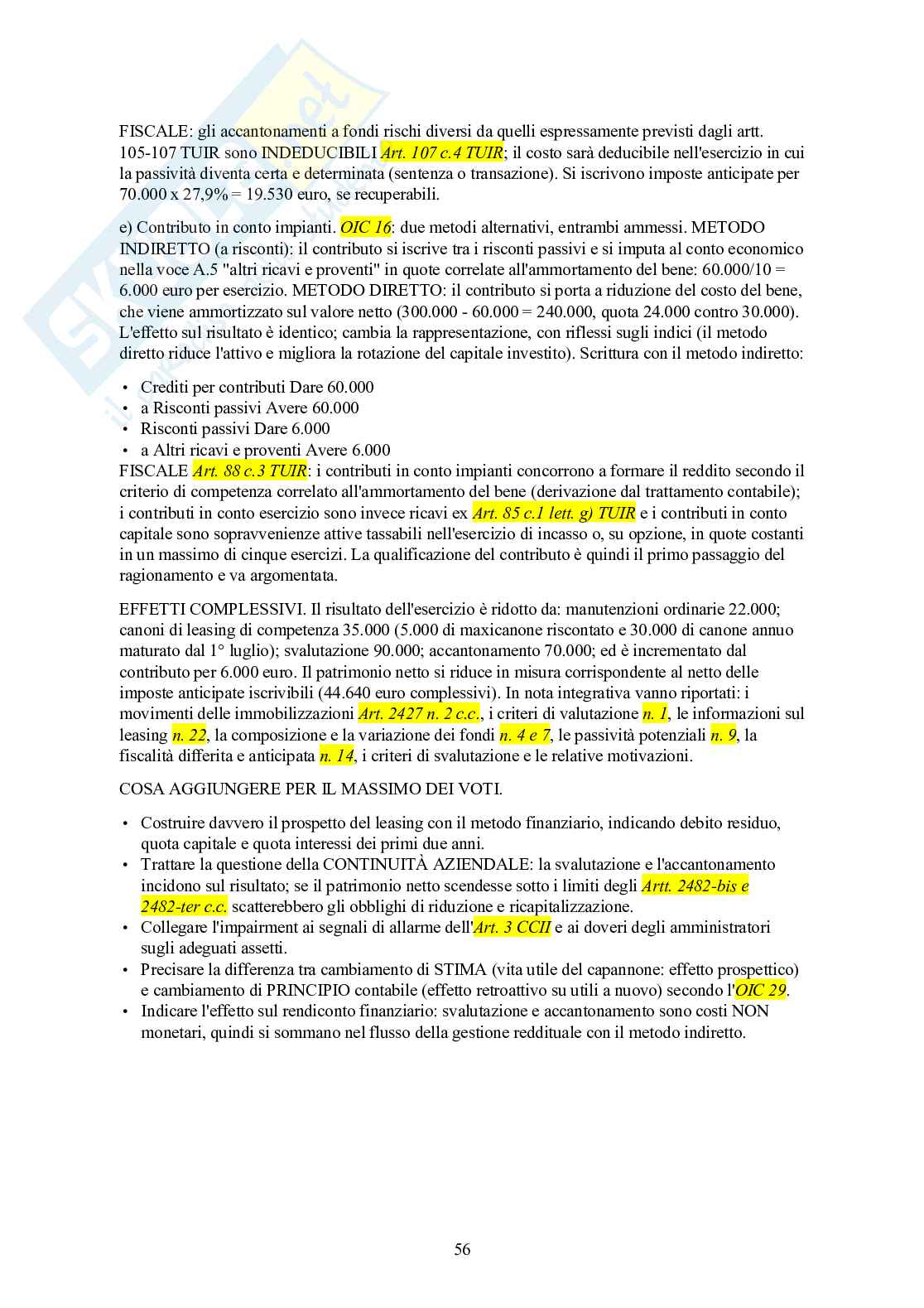 Esame di Stato Commercialista – schemi per le prove scritte + 5 tracce svolte Pag. 56