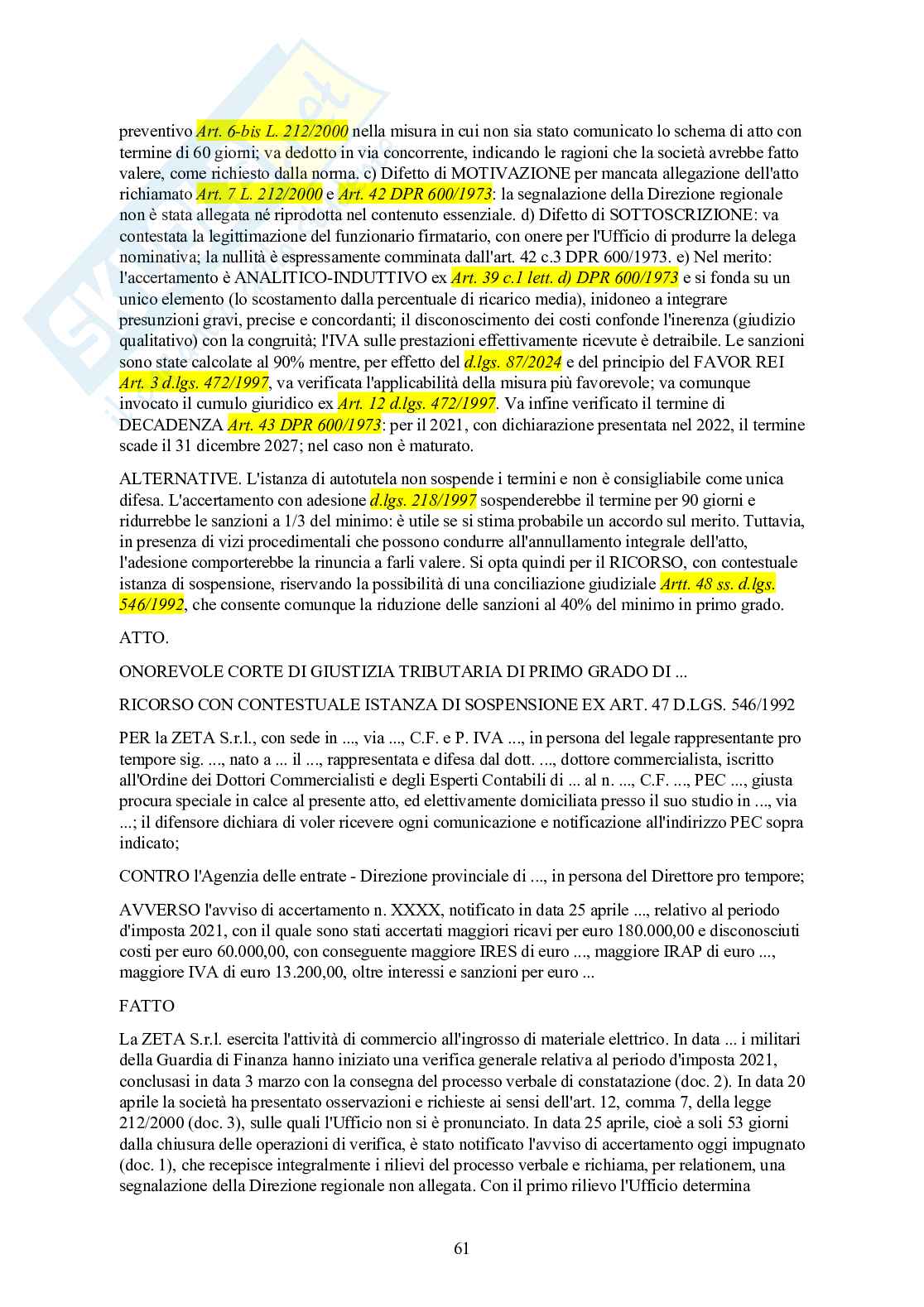 Esame di Stato Commercialista – schemi per le prove scritte + 5 tracce svolte Pag. 61