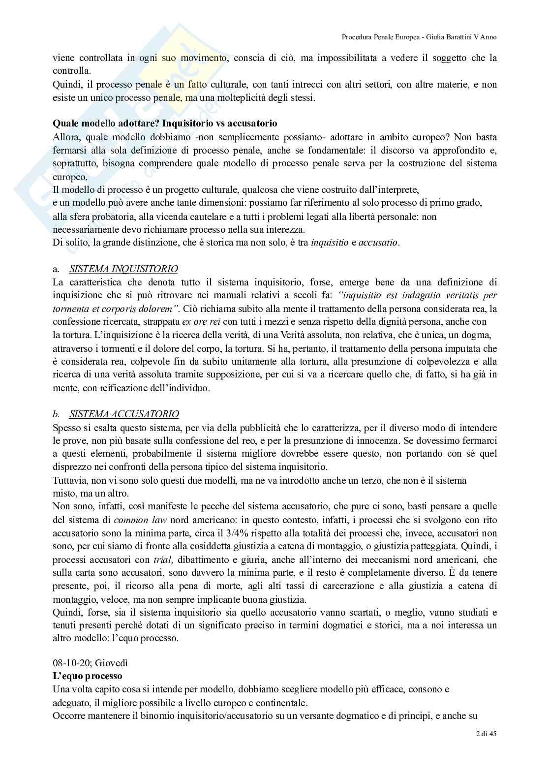 Procedura penale europea Pag. 2