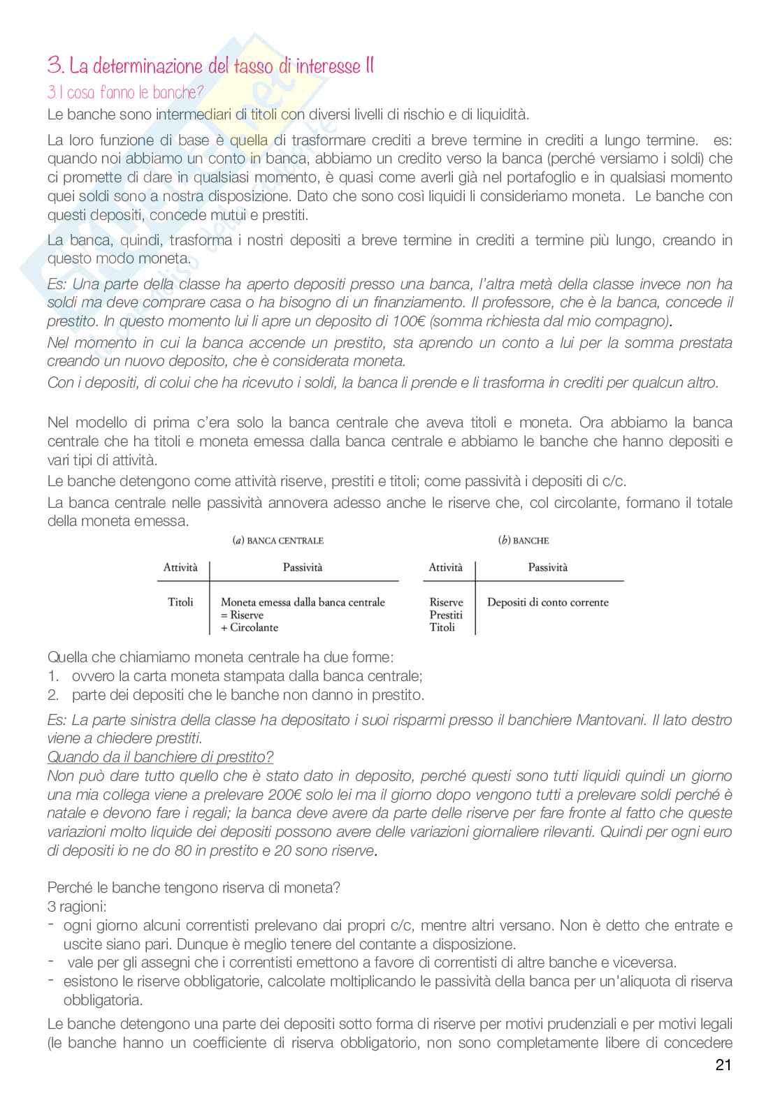 Riassunto esame Economia politica, Prof. Mantovani Marco, libro consigliato Scoprire la macroeconomia, Olivier Blanchard Pag. 21