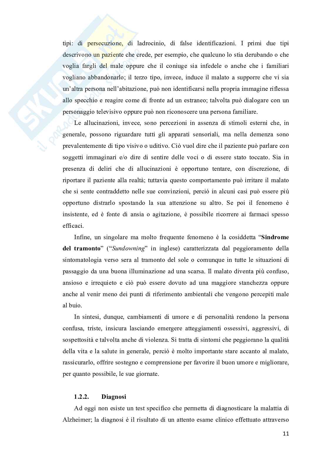 Diagnosi e trattamento nella sindrome di Alzheimer Pag. 11