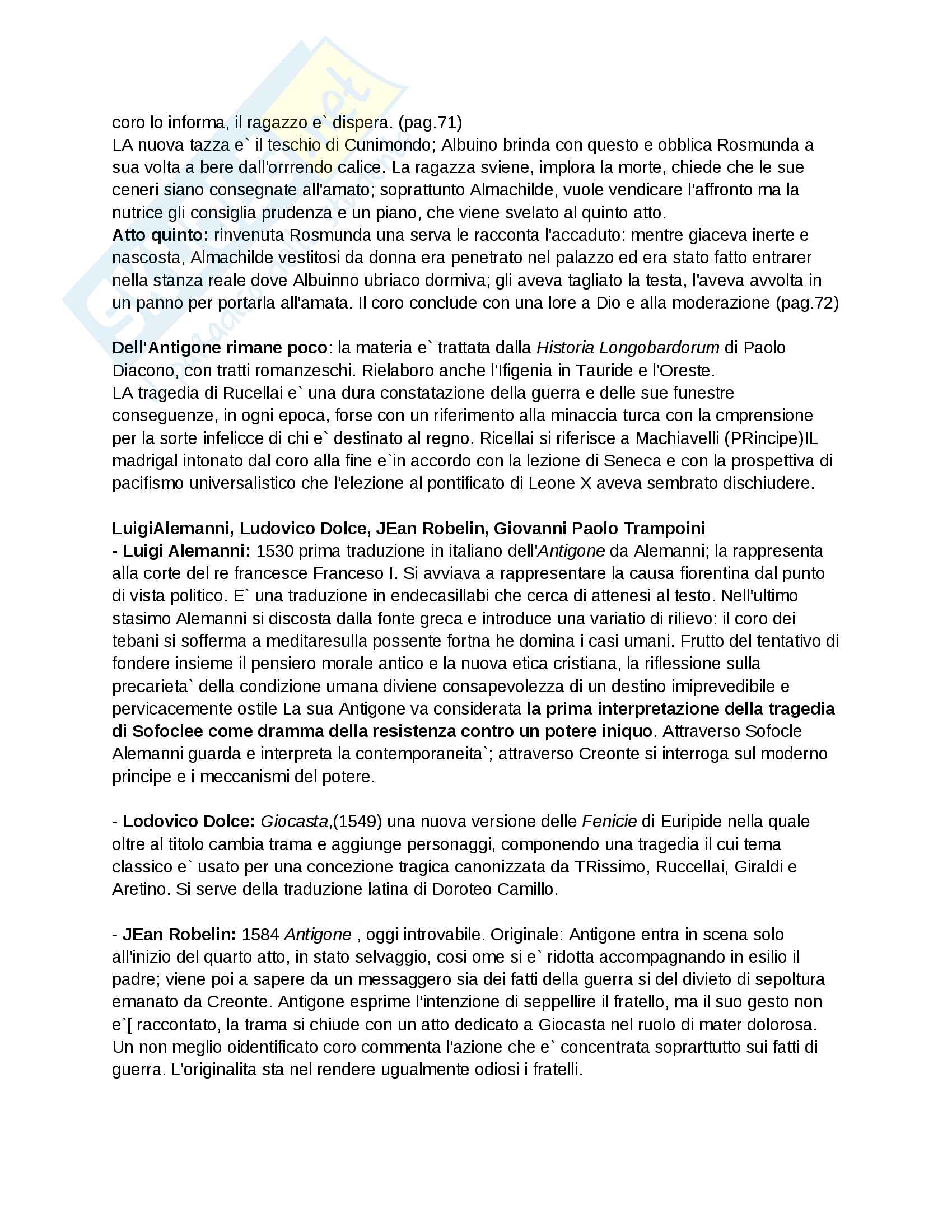 Sunto esame Letteratura e civiltà greca, prof. Condello, libro consigliato "Antigone storia di un mito" Pag. 11