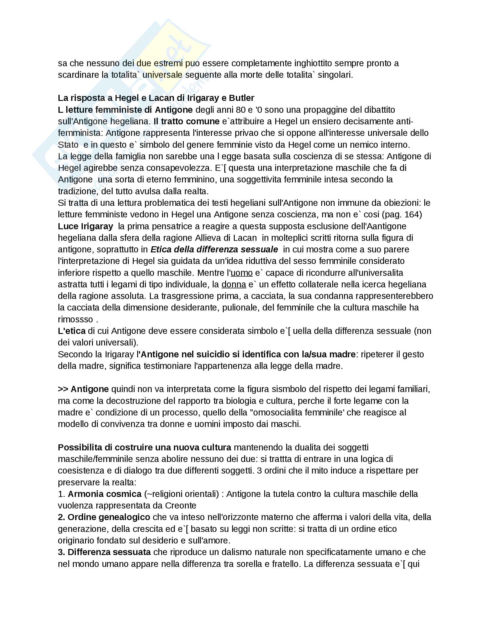 Sunto esame Letteratura e civiltà greca, prof. Condello, libro consigliato "Antigone storia di un mito" Pag. 36