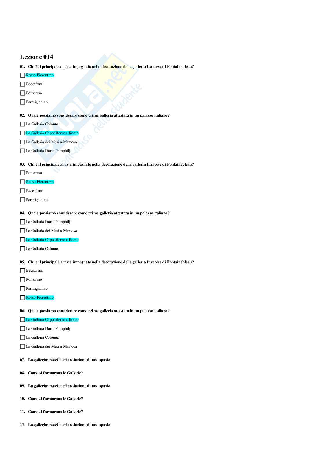 Chiuse multiple di Storia dell'arte moderna 2023-2024 Pag. 21