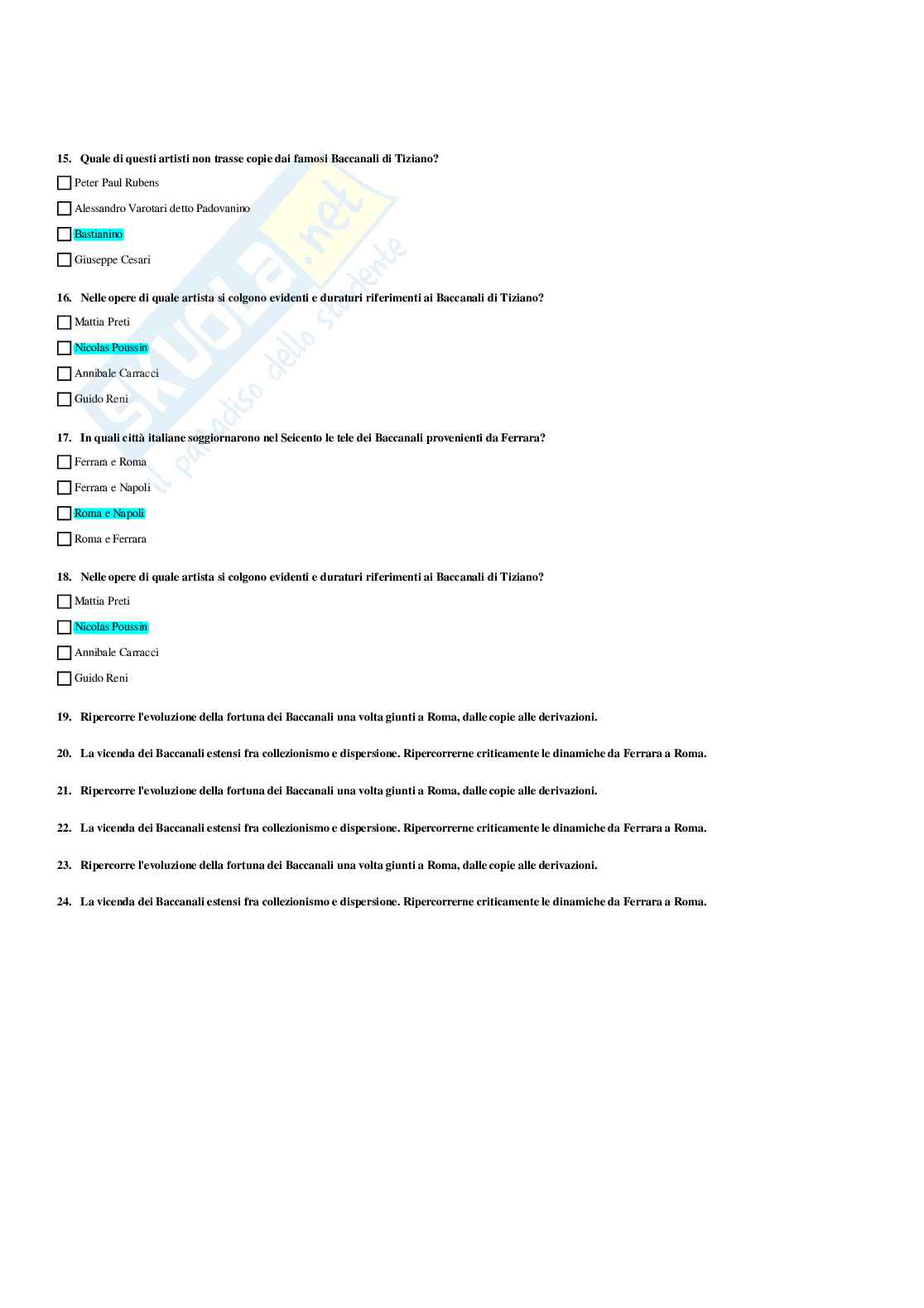 Chiuse multiple di Storia dell'arte moderna 2023-2024 Pag. 46