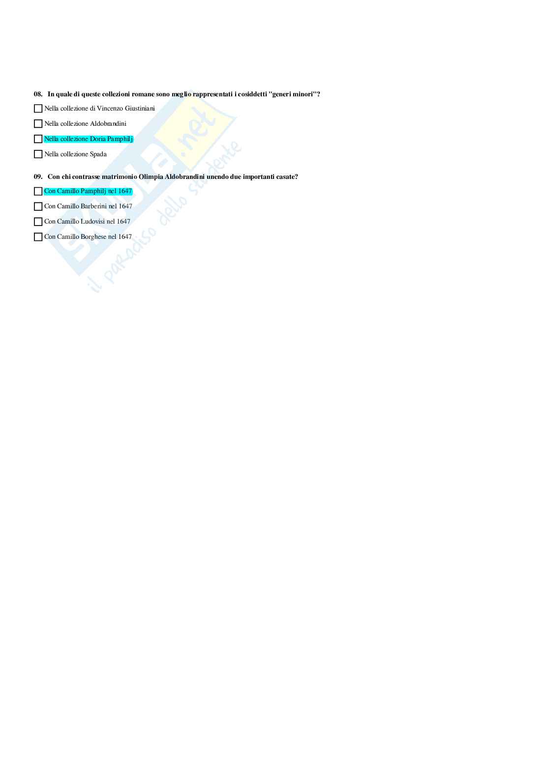 Chiuse multiple di Storia dell'arte moderna 2023-2024 Pag. 61