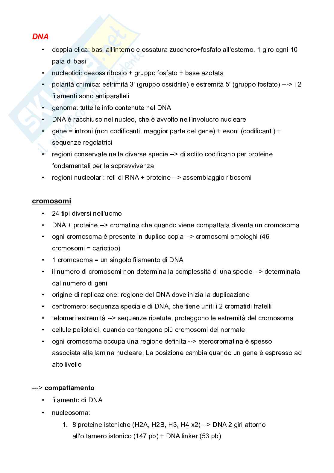 Schemi Biologia cellulare e molecolare Pag. 16