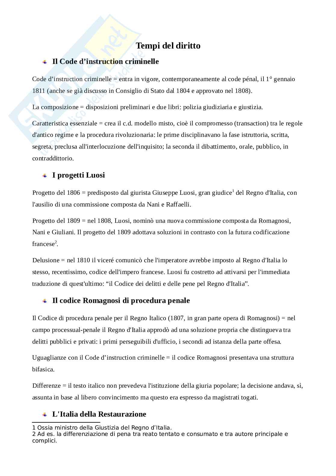 Riassunto esame Fondamenti romanistici e storia delle codificazioni moderne i° modulo, Prof. Passaniti Paolo, libro consigliato Codice civile e identità giuridica nazionale , Cazzetta  Pag. 1