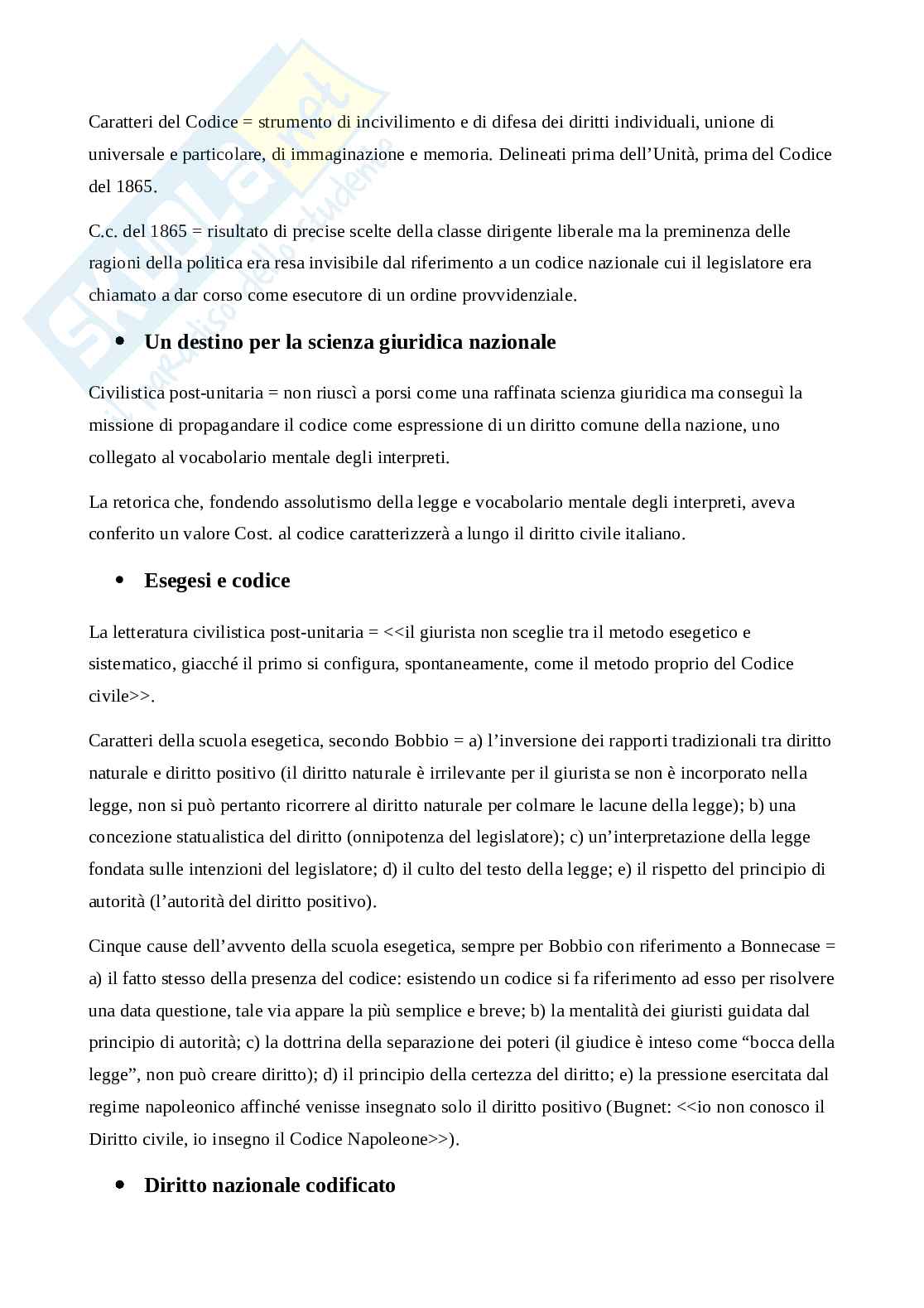 Riassunto esame Fondamenti romanistici e storia delle codificazioni moderne i° modulo, Prof. Passaniti Paolo, libro consigliato Codice civile e identità giuridica nazionale , Cazzetta  Pag. 16