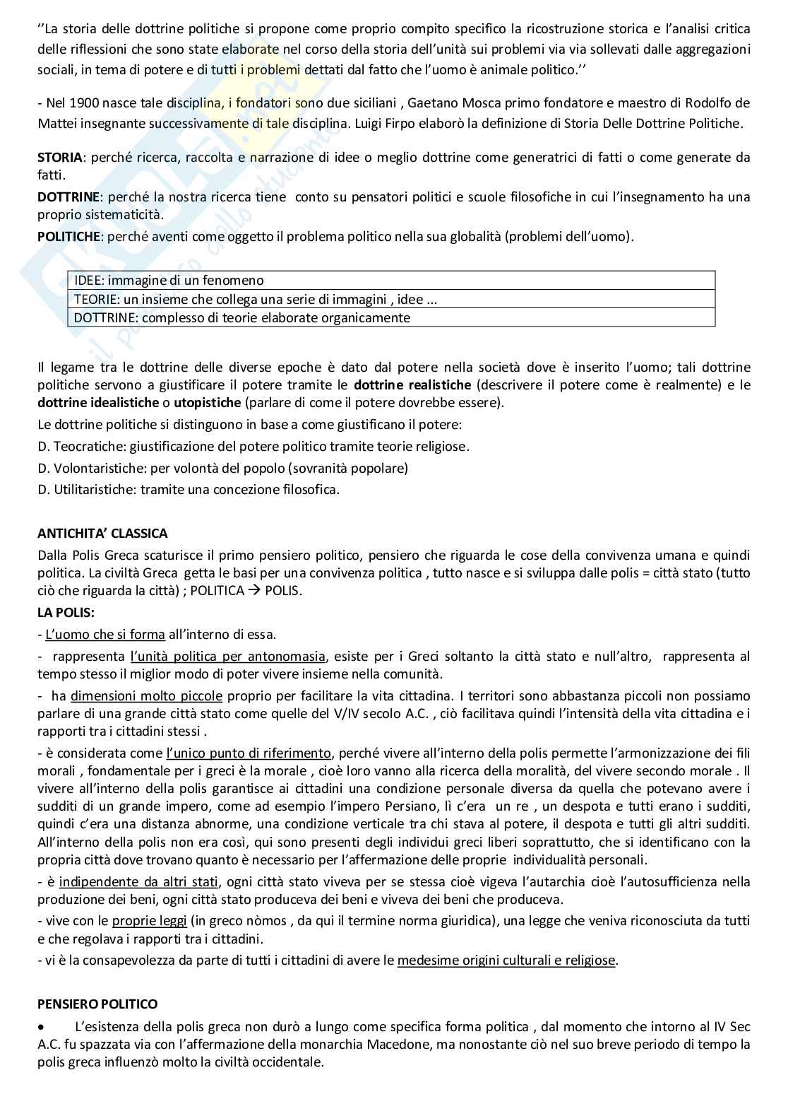 Riassunto esame Storia delle dottrine politiche, Prof. Marsala Rosanna, libro consigliato Storia delle dottrine politiche, D'Addio  Pag. 2