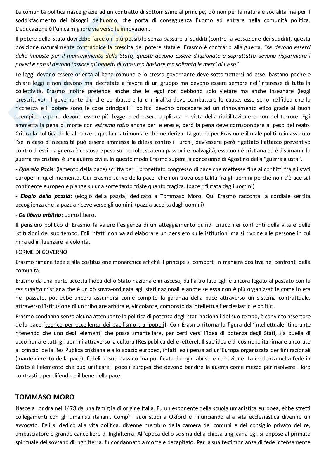Riassunto esame Storia delle dottrine politiche, Prof. Marsala Rosanna, libro consigliato Storia delle dottrine politiche, D'Addio  Pag. 36