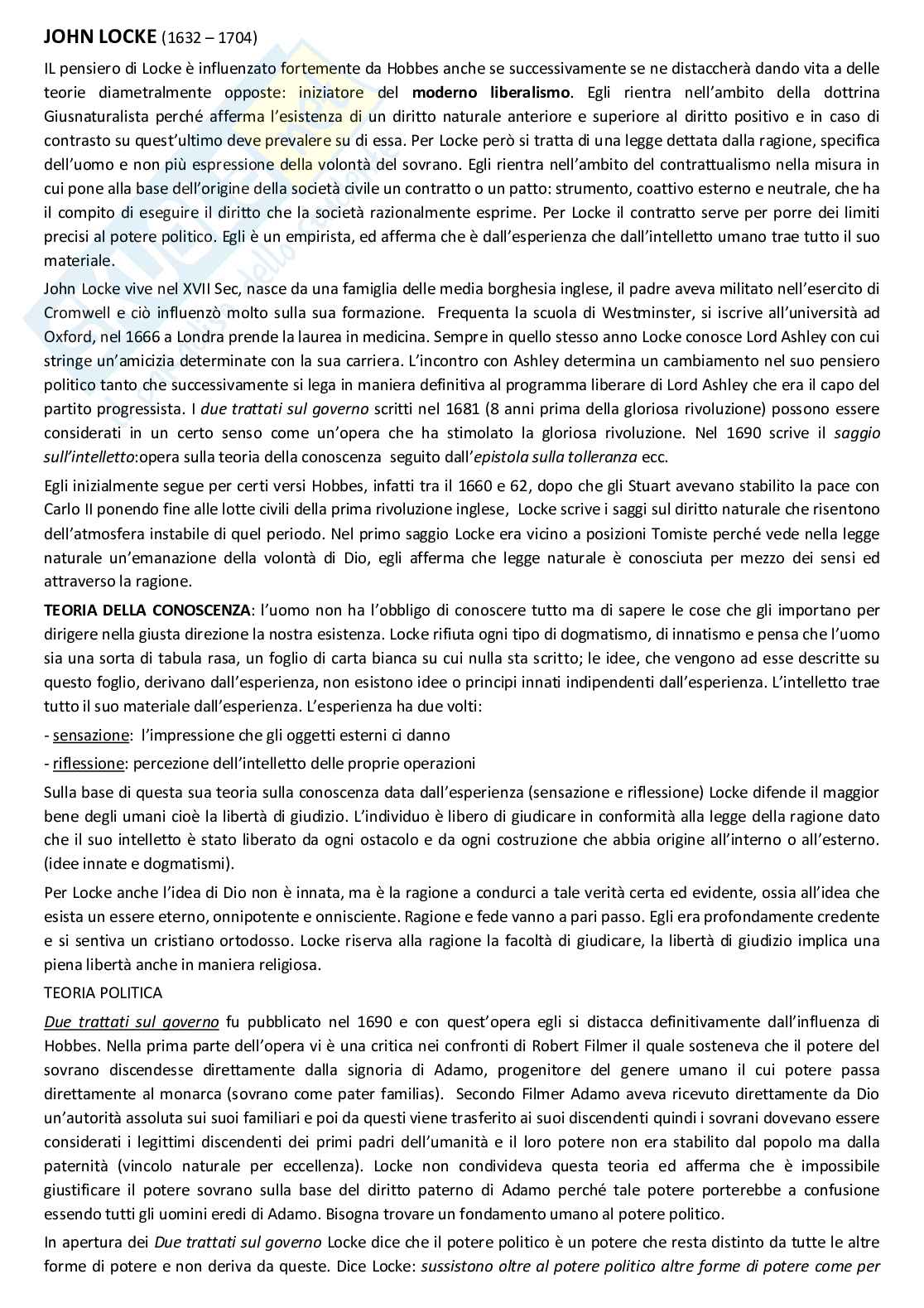 Riassunto esame Storia delle dottrine politiche, Prof. Marsala Rosanna, libro consigliato Storia delle dottrine politiche, D'Addio  Pag. 51