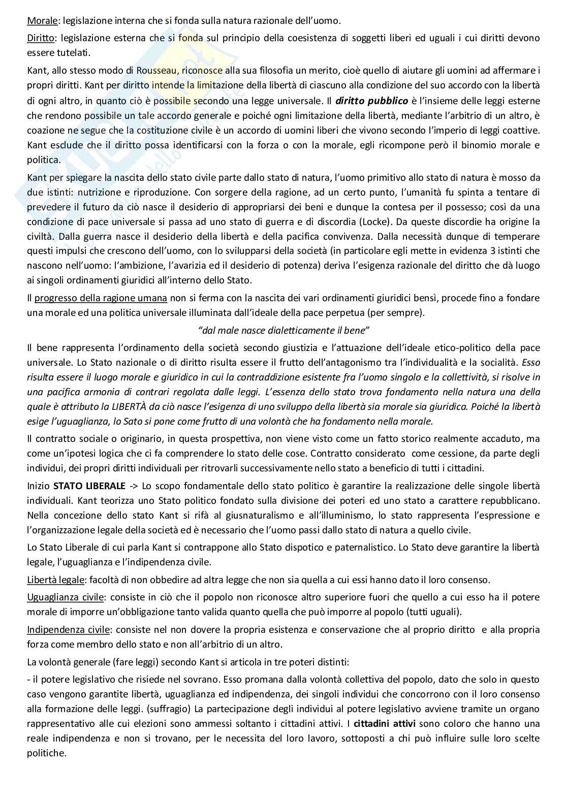 Riassunto esame Storia delle dottrine politiche, Prof. Marsala Rosanna, libro consigliato Storia delle dottrine politiche, D'Addio  Pag. 66