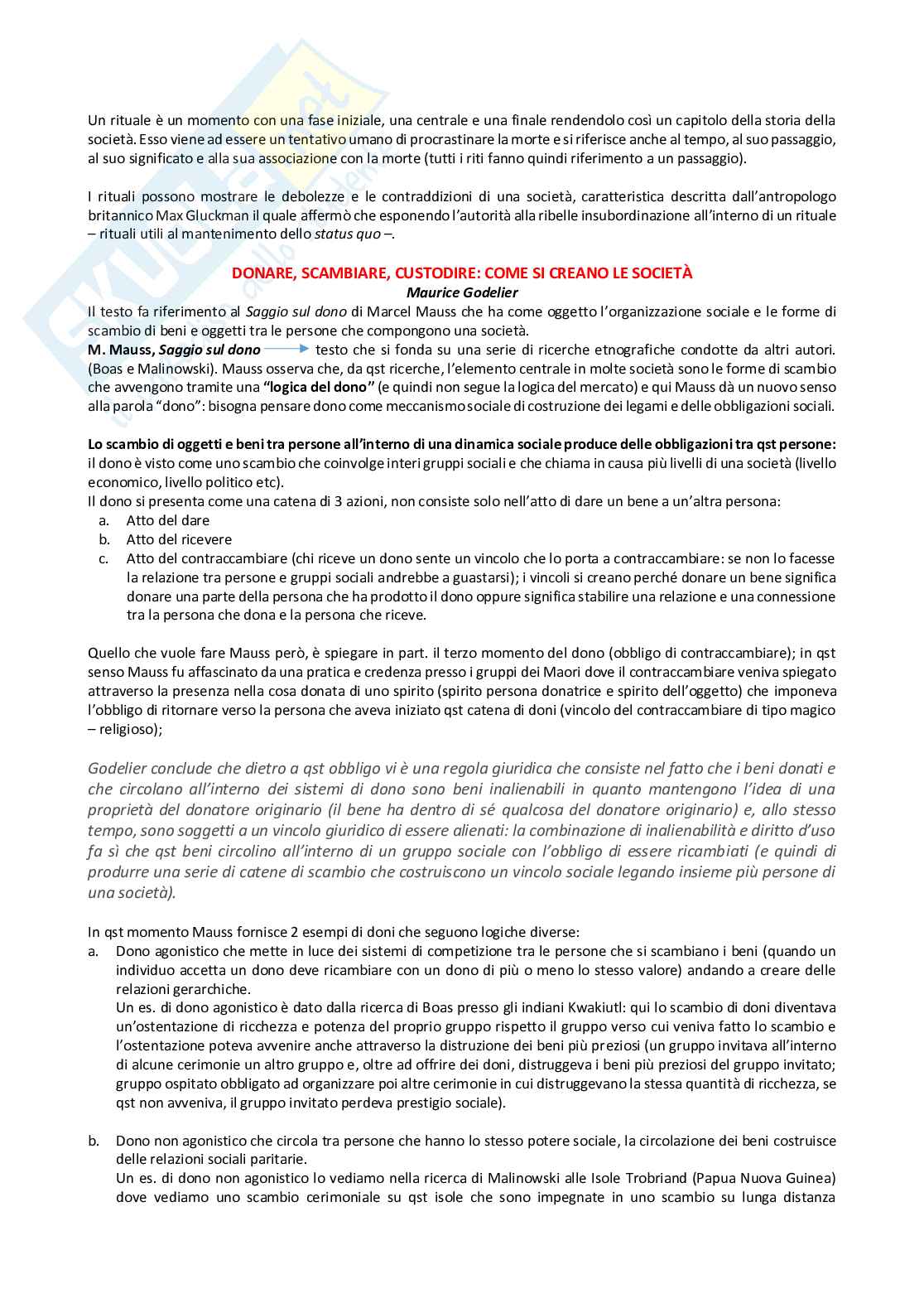 Riassunto esame Antropologia culturale, Prof. Ciabarri Luca, libro consigliato Antropologia culturale: i temi fondamentali, Ciabarri, Mangiameli, Allovio Pag. 11