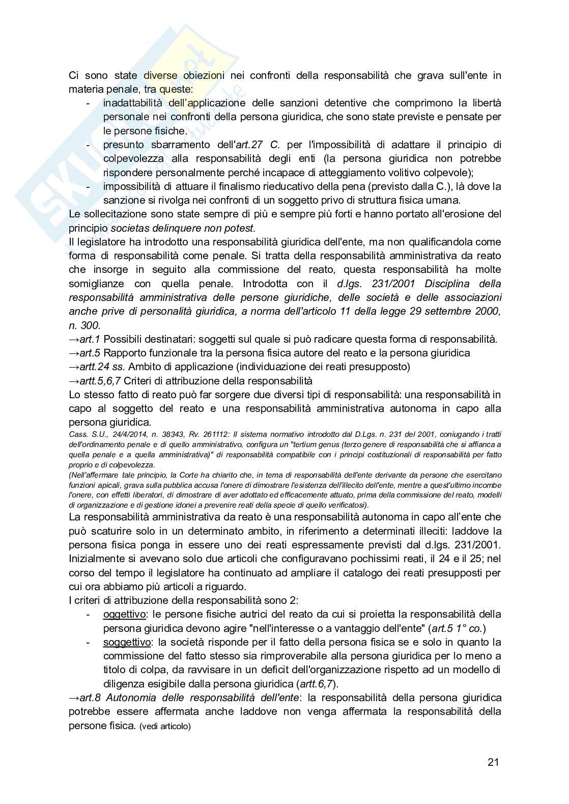 Riassunto esame Diritto penale - parte generale, Prof. Bernasconi Costanza, libro consigliato Corso di diritto penale - parte generale , Palazzo, Bartoli  Pag. 21