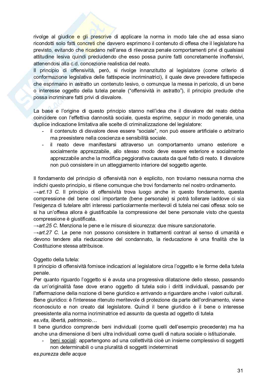 Riassunto esame Diritto penale - parte generale, Prof. Bernasconi Costanza, libro consigliato Corso di diritto penale - parte generale , Palazzo, Bartoli  Pag. 31