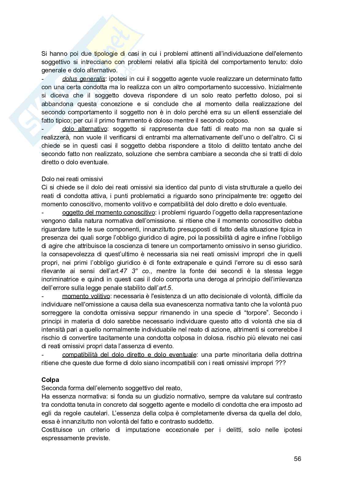 Riassunto esame Diritto penale - parte generale, Prof. Bernasconi Costanza, libro consigliato Corso di diritto penale - parte generale , Palazzo, Bartoli  Pag. 56