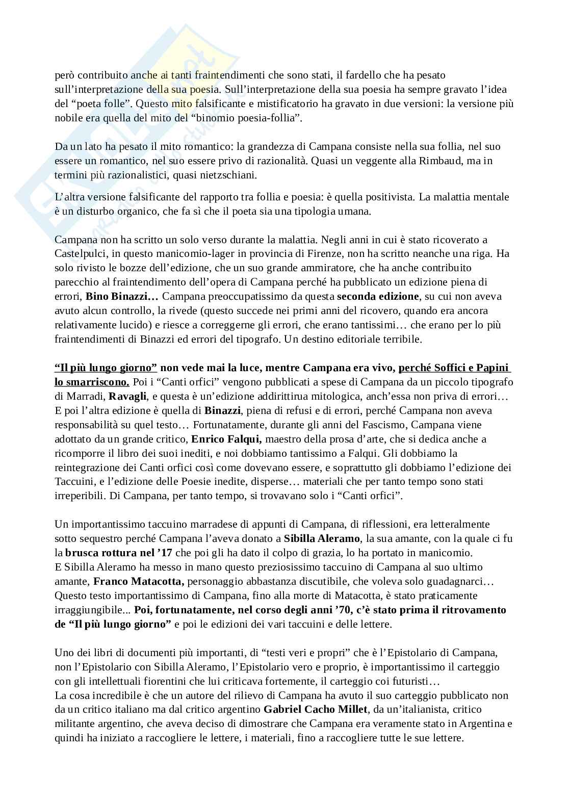 Dino Campana e i Canti orfici Pag. 2