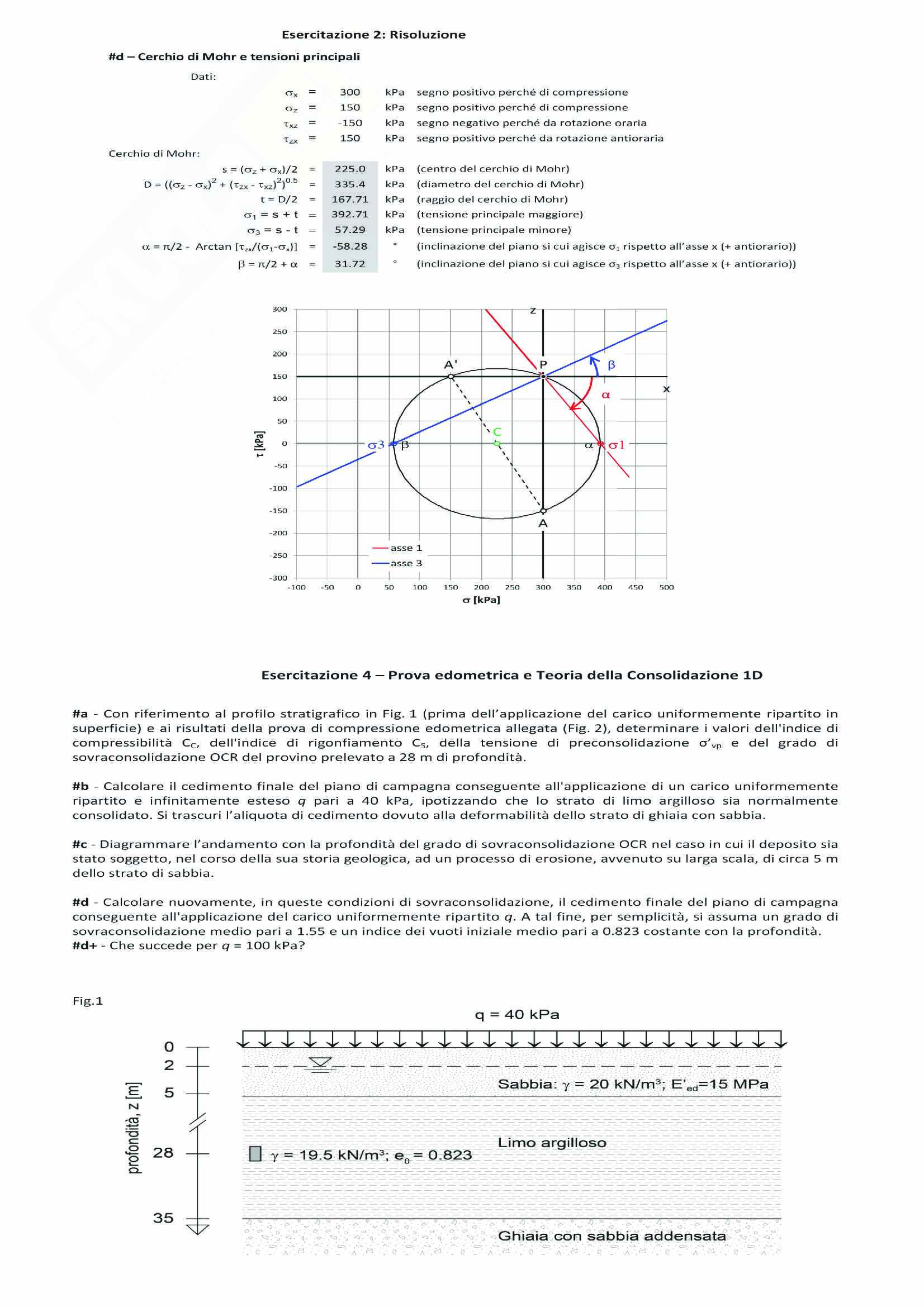 Esercizi di Geotecnica utili per esame scritto Pag. 6