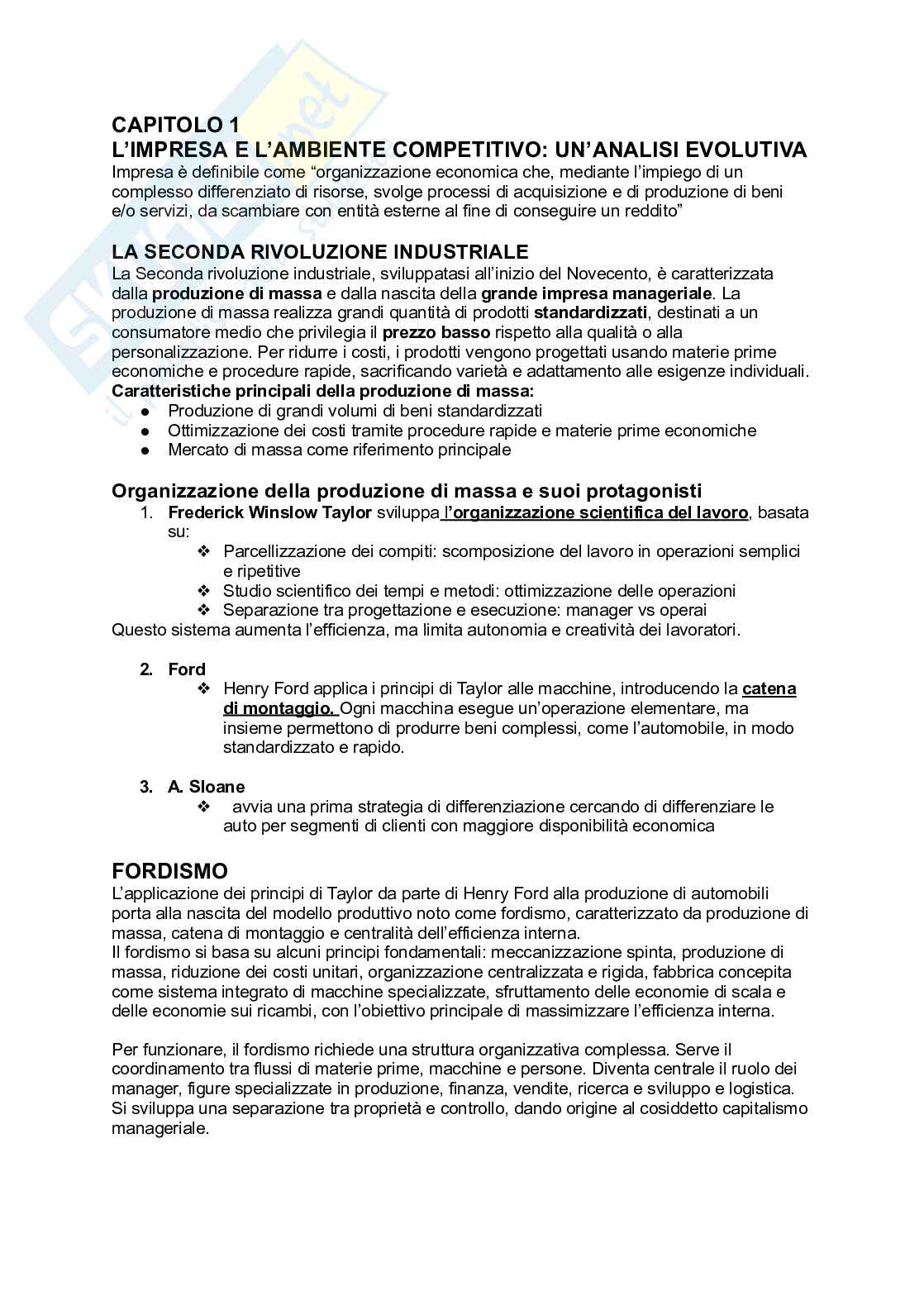 Appunti di economia e gestione delle imprese Pag. 1