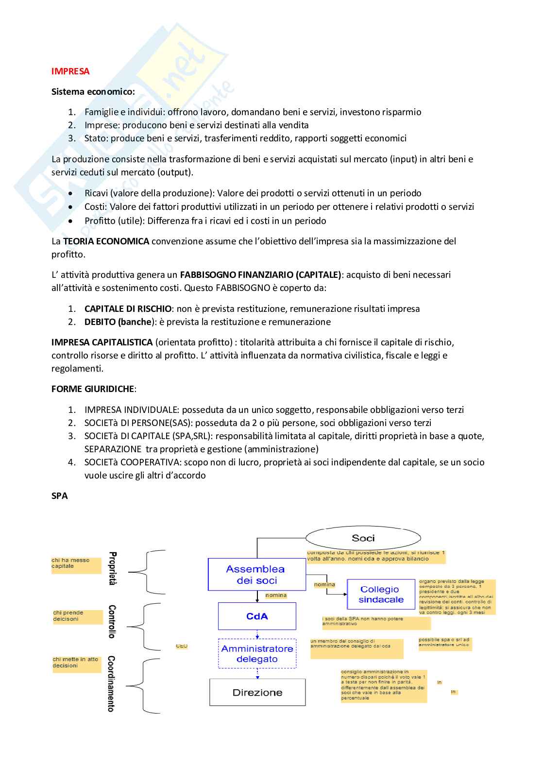 L'impresa e il sistema economico Pag. 1