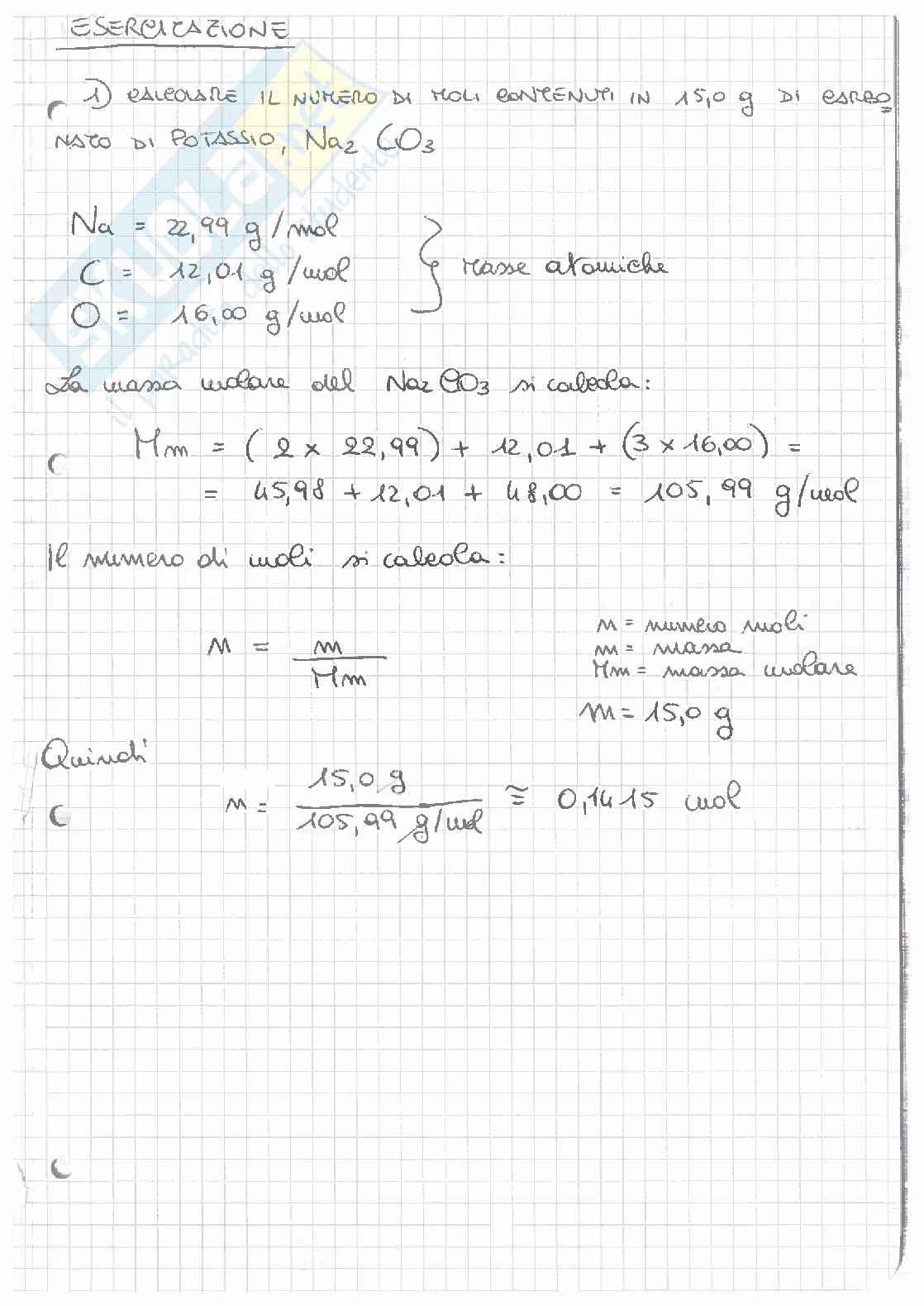 Elaborato di Chimica Pag. 1